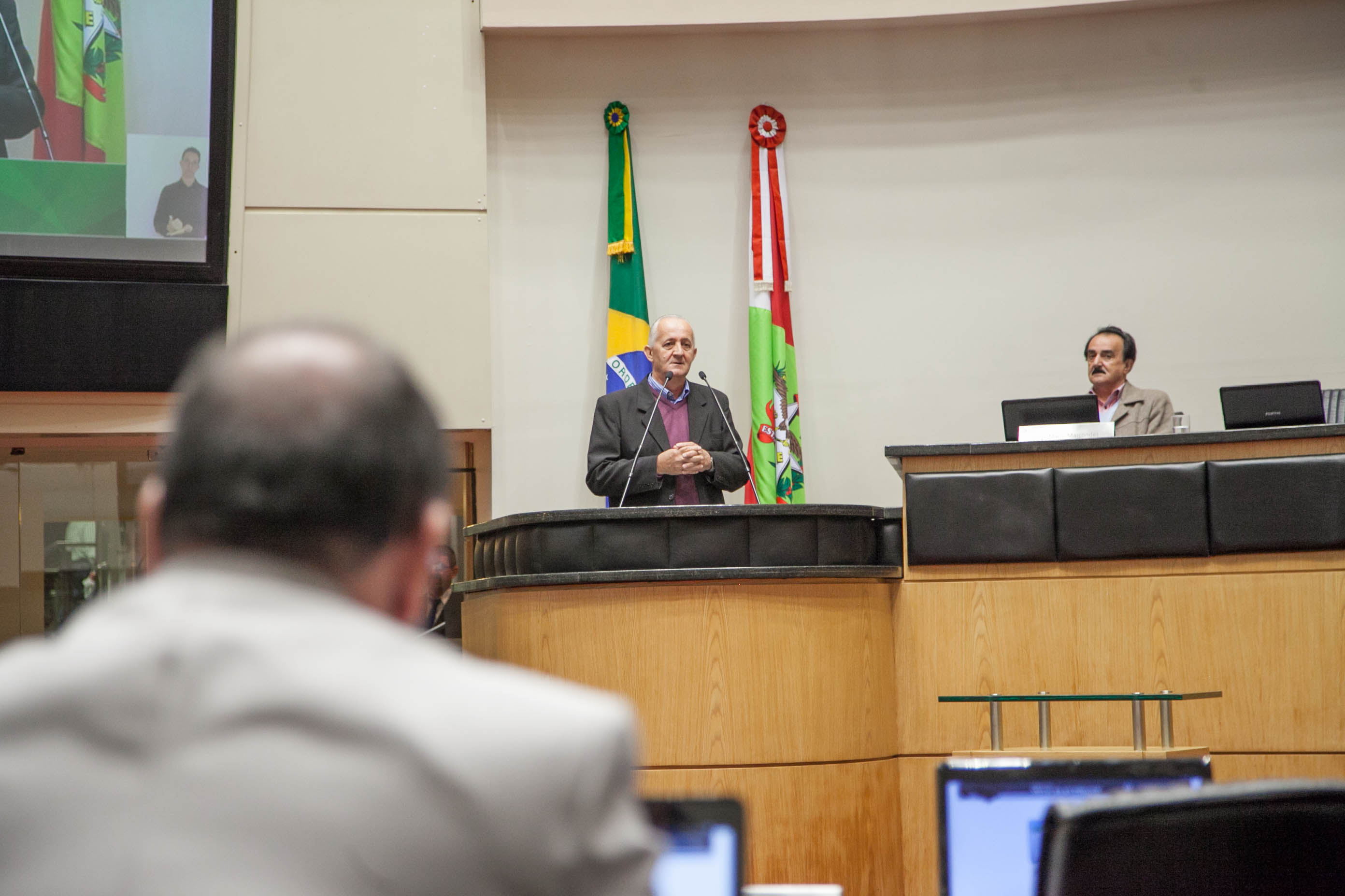 José Walter Dresch, Presidente da Federação dos Trabalhadores na Agricultura do Estado de Santa Catarina em Sessão Ordinária