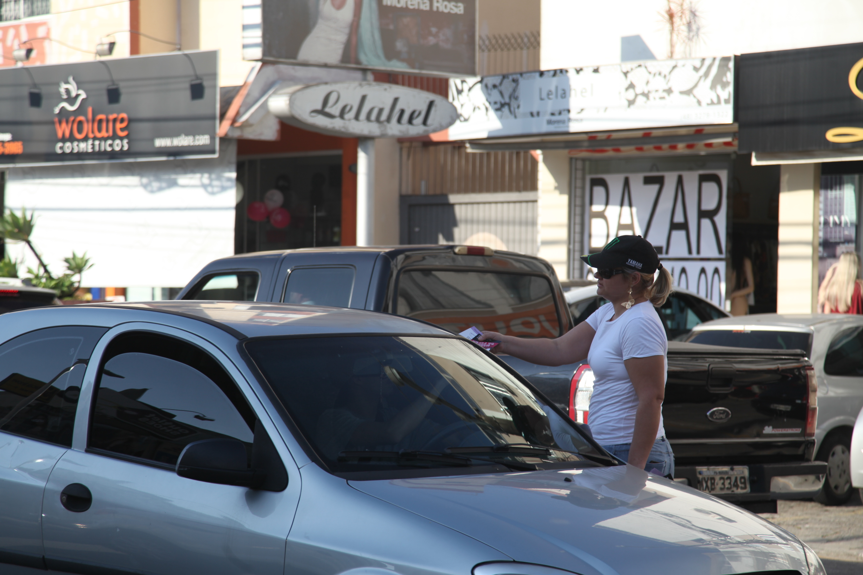 Manifestação pela passagem dos 10 anos da Lei Maria da Penha.