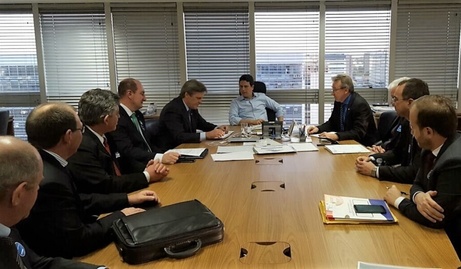 Deputado Mauro de Nadal em audiência no Ministério das Cidades