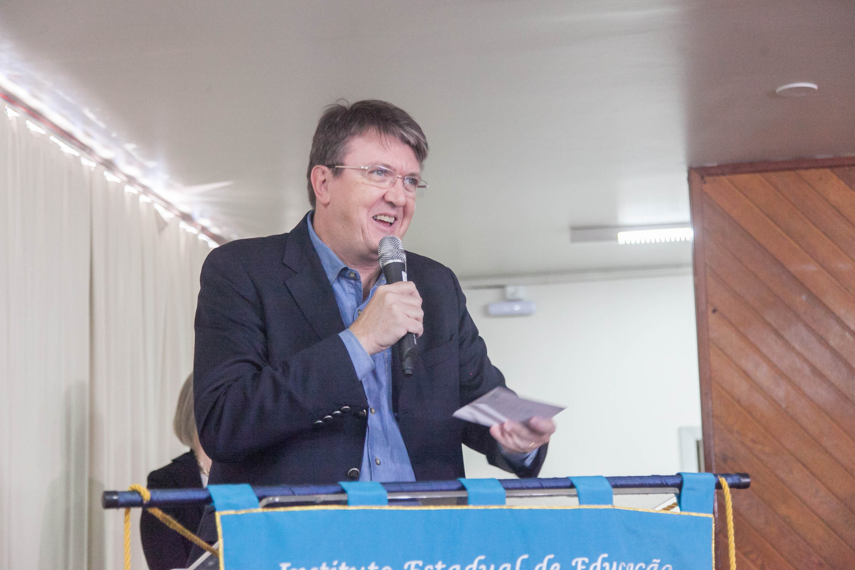 Eduardo Deschamps, Secretário de Educação de Santa Catarina em Lançamento do Programa Saber Alimenta