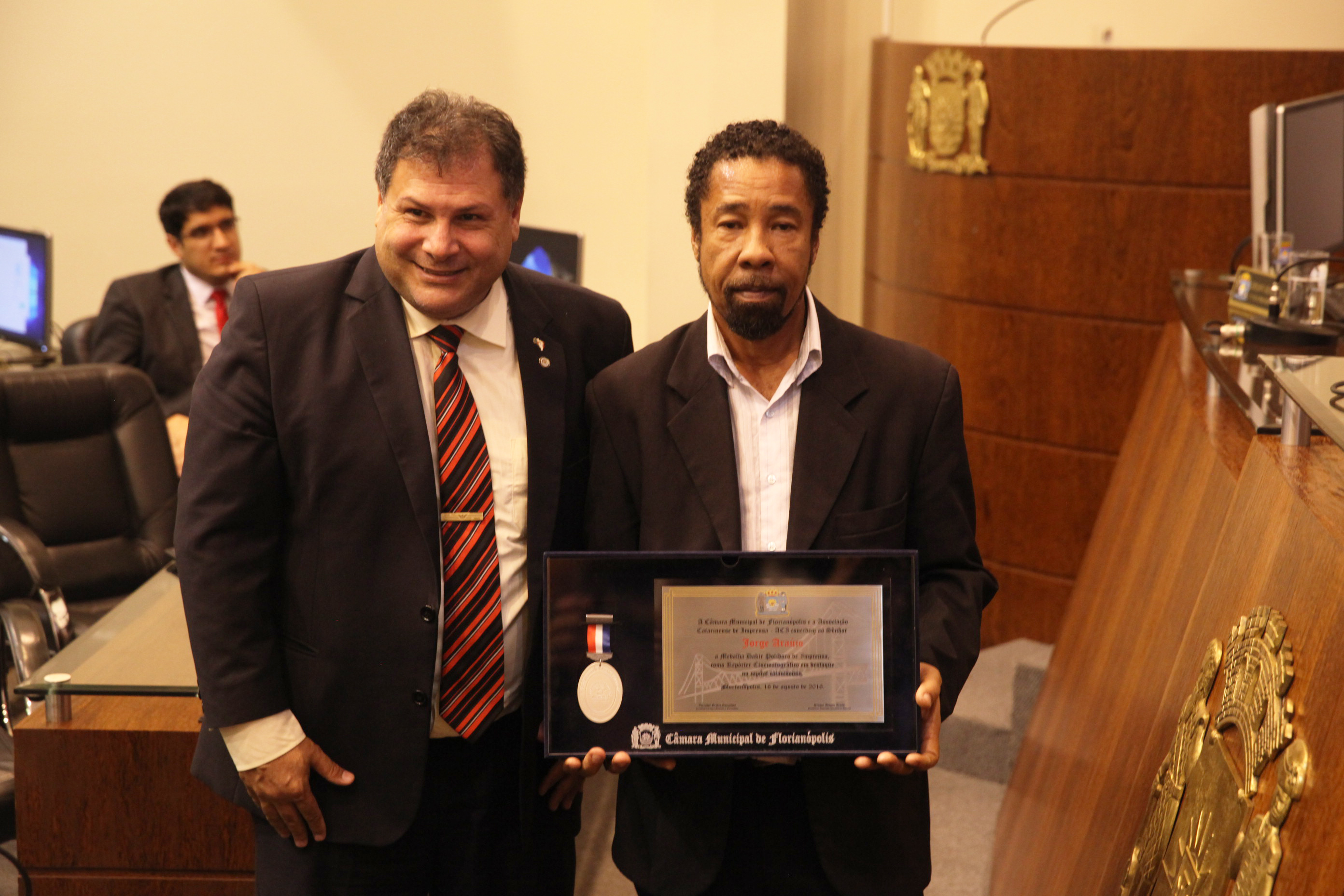 Jorge Araújo - repórter cinematográfico. Medalha Dakir Polidoro. Foto: Fábio Queiroz / Agência AL