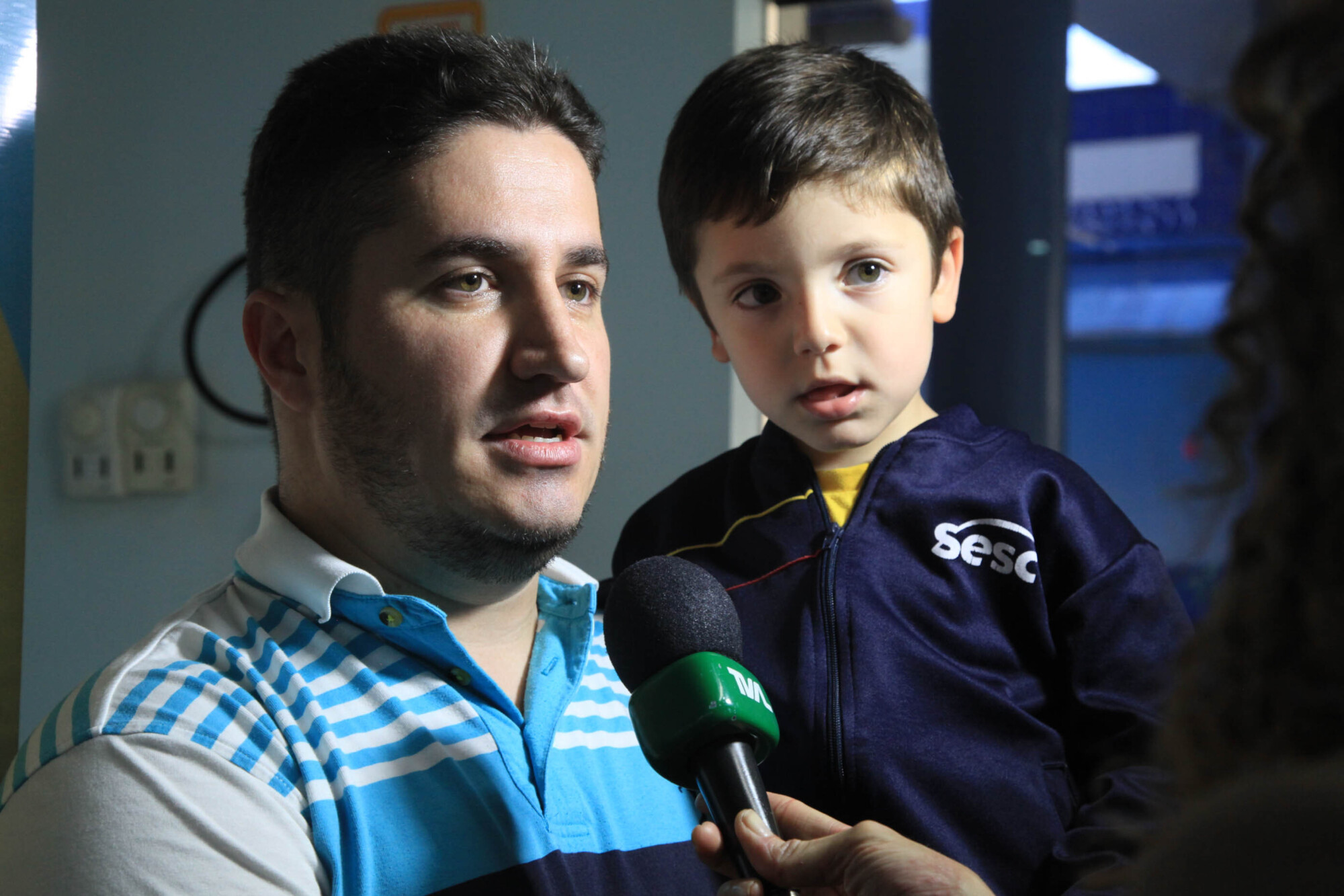 Gabriel e o filho João, de 4 anos