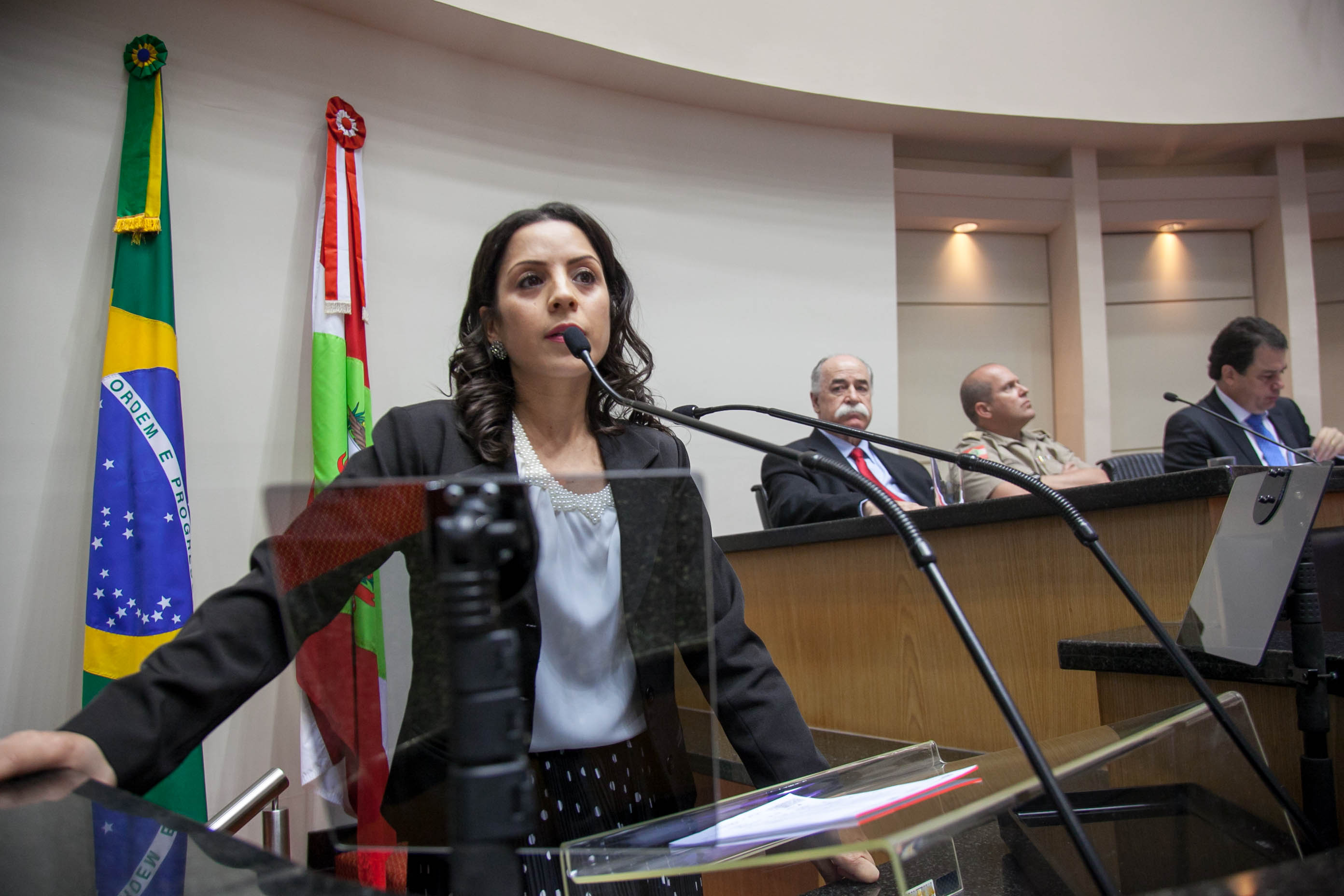 Delegada Michele Alves Correa Rebelo, gerente de Fiscalização de Jogos e Diversão da Policia Civil de Santa Catarina - Audiência Pública: Bebidas Alcóolicas nos Estádios