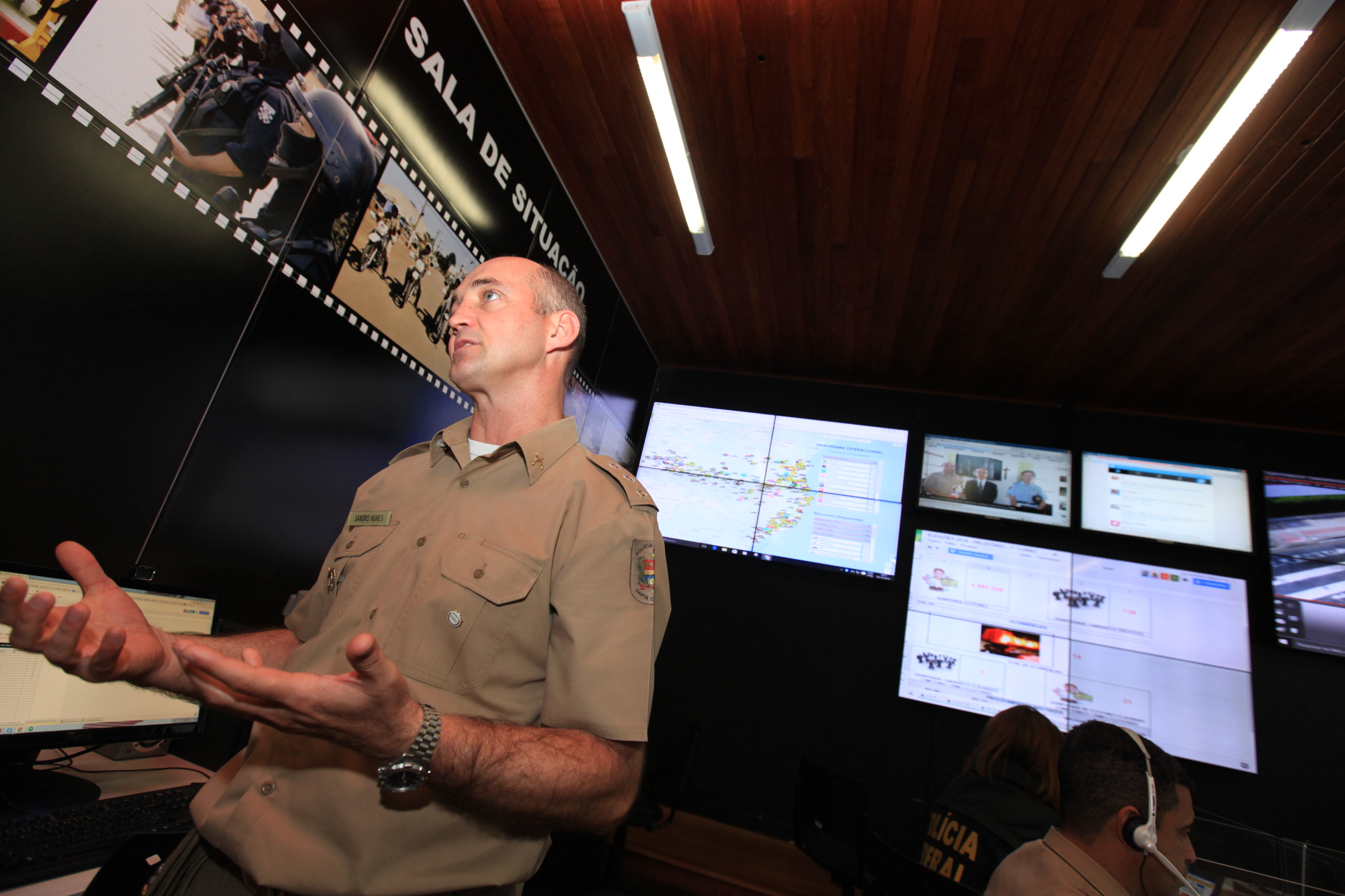 Sala de Situação - Comando da PMSC.