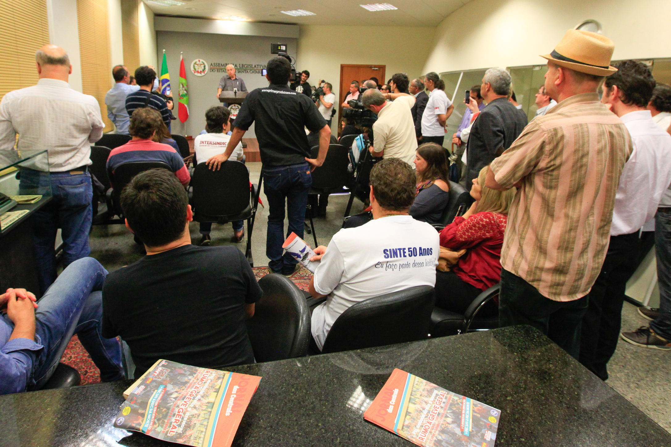 Coletiva de imprensa sobre entrega do pedido de impeachment do governador Raimundo Colombo.