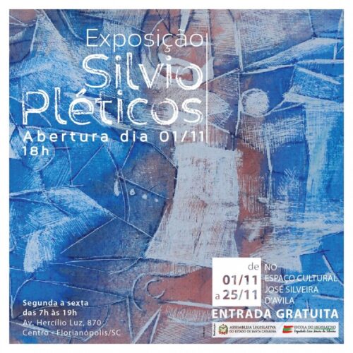 Espaço Cultural da Escola do Legislativo recebe exposição de Silvio Pléticos