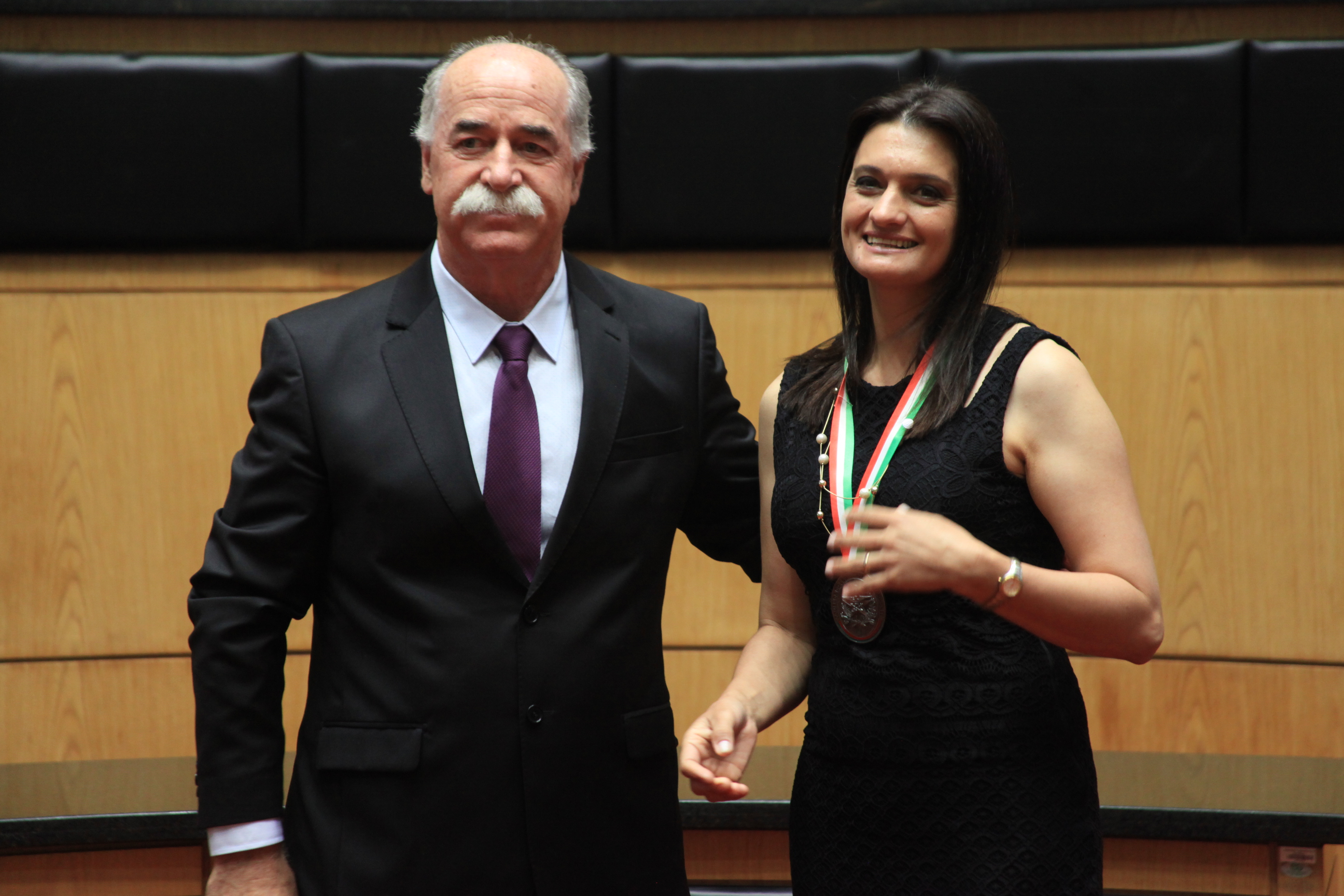 Homenageados na Solenidade de concessão da Comenda do Legislativo Catarinense.