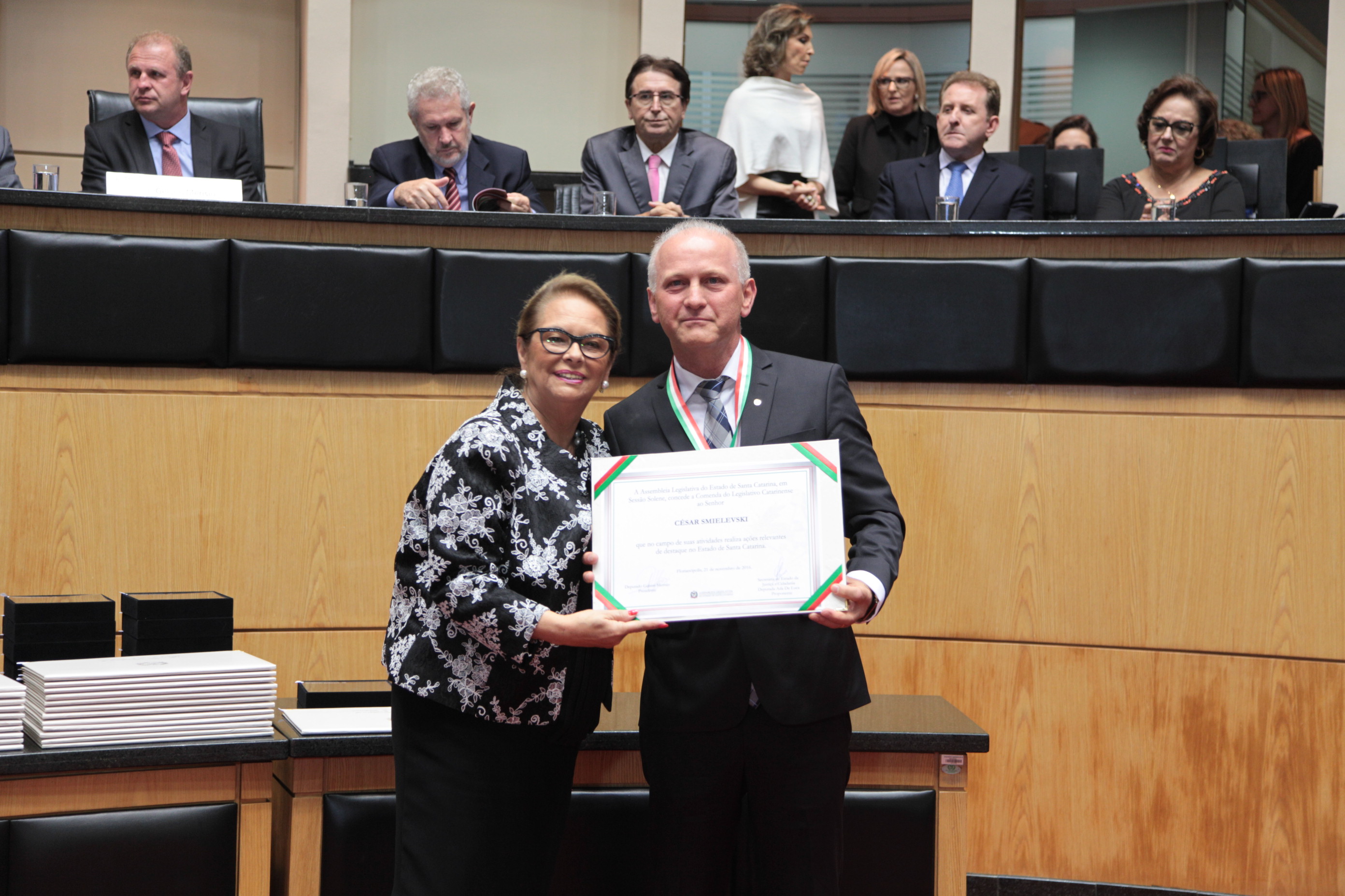 Homenageados - Comenda do Legislativo Catarinense.