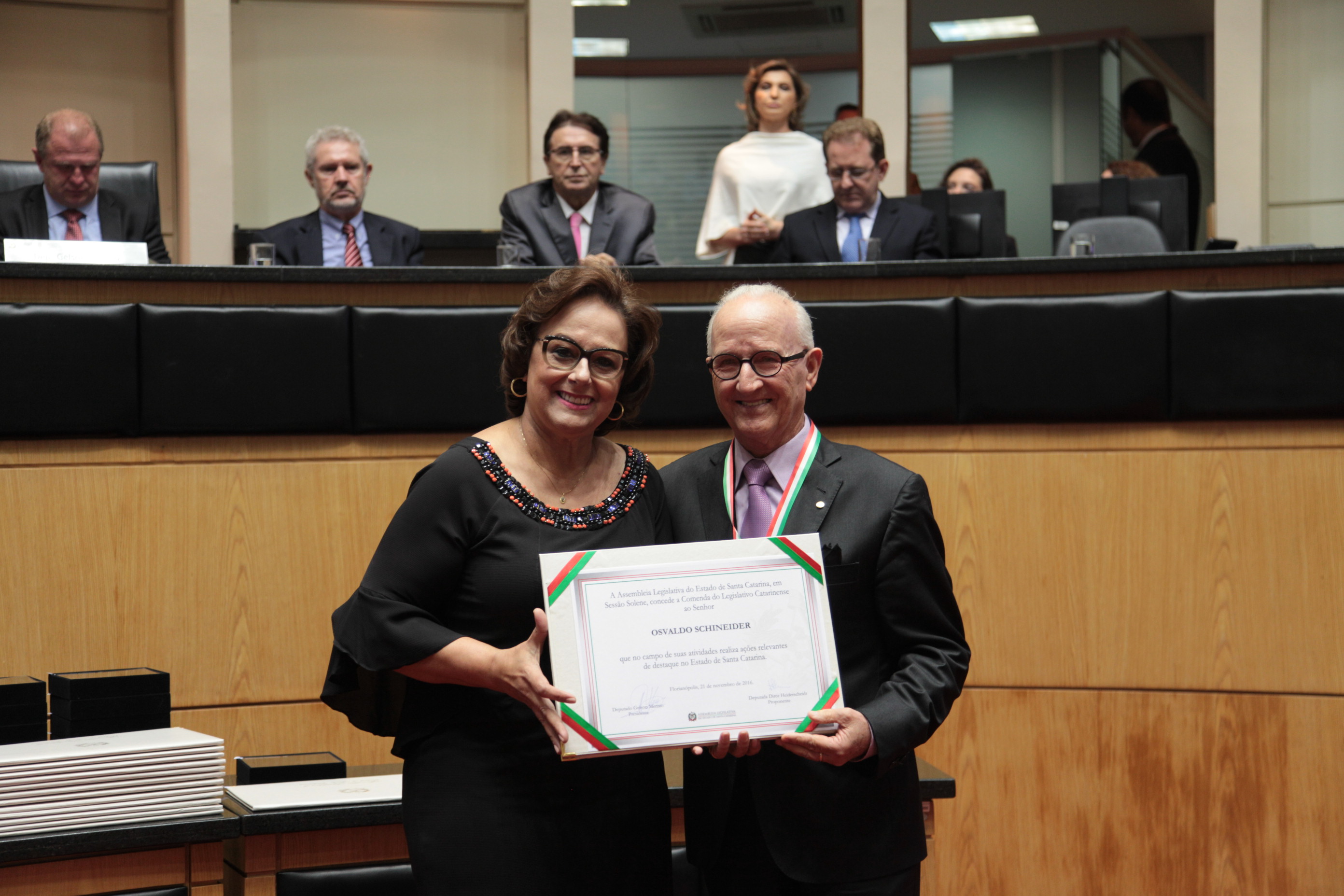 Homenageados - Comenda do Legislativo Catarinense.