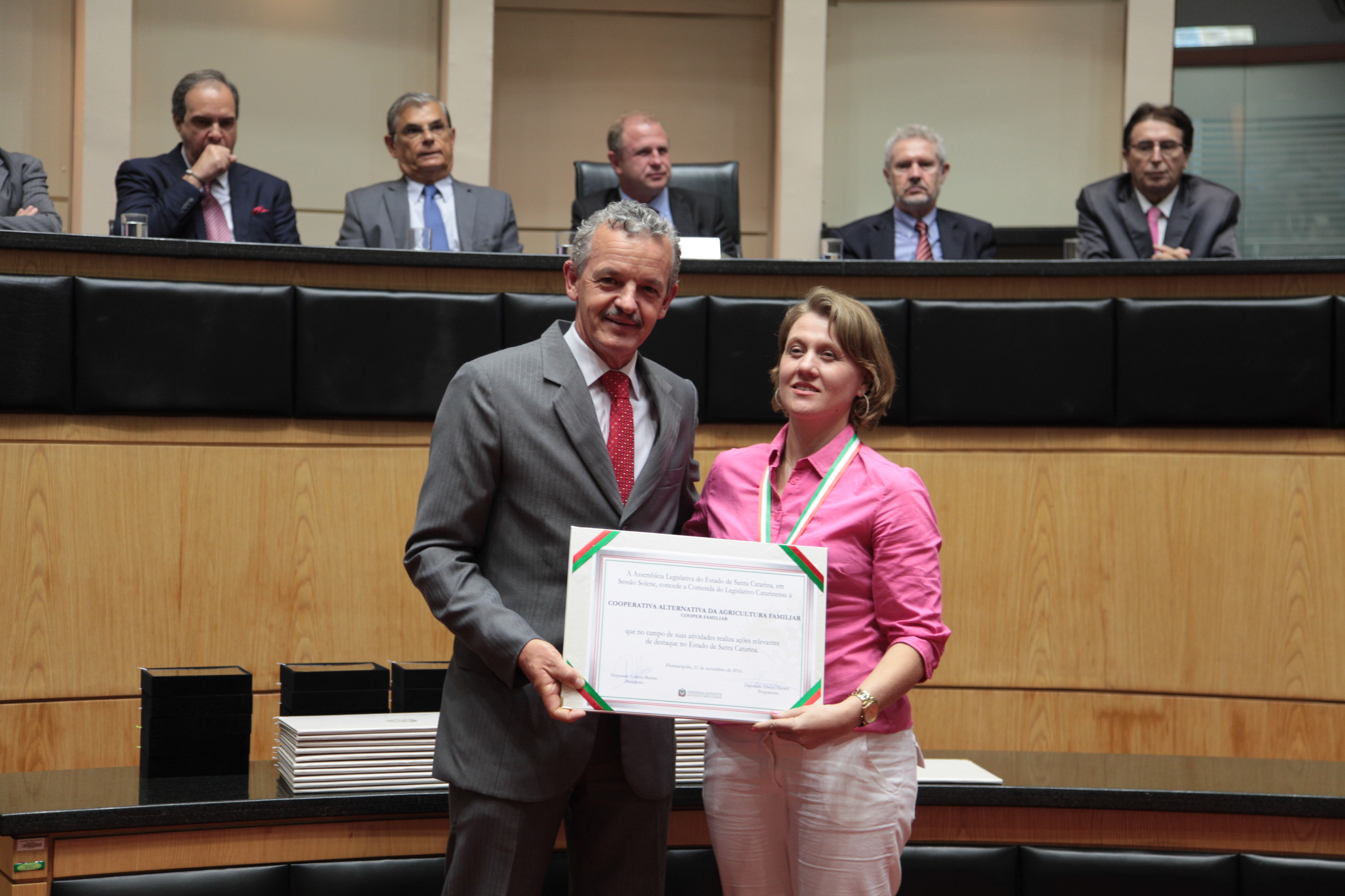 Homenageados - Comenda do Legislativo Catarinense.