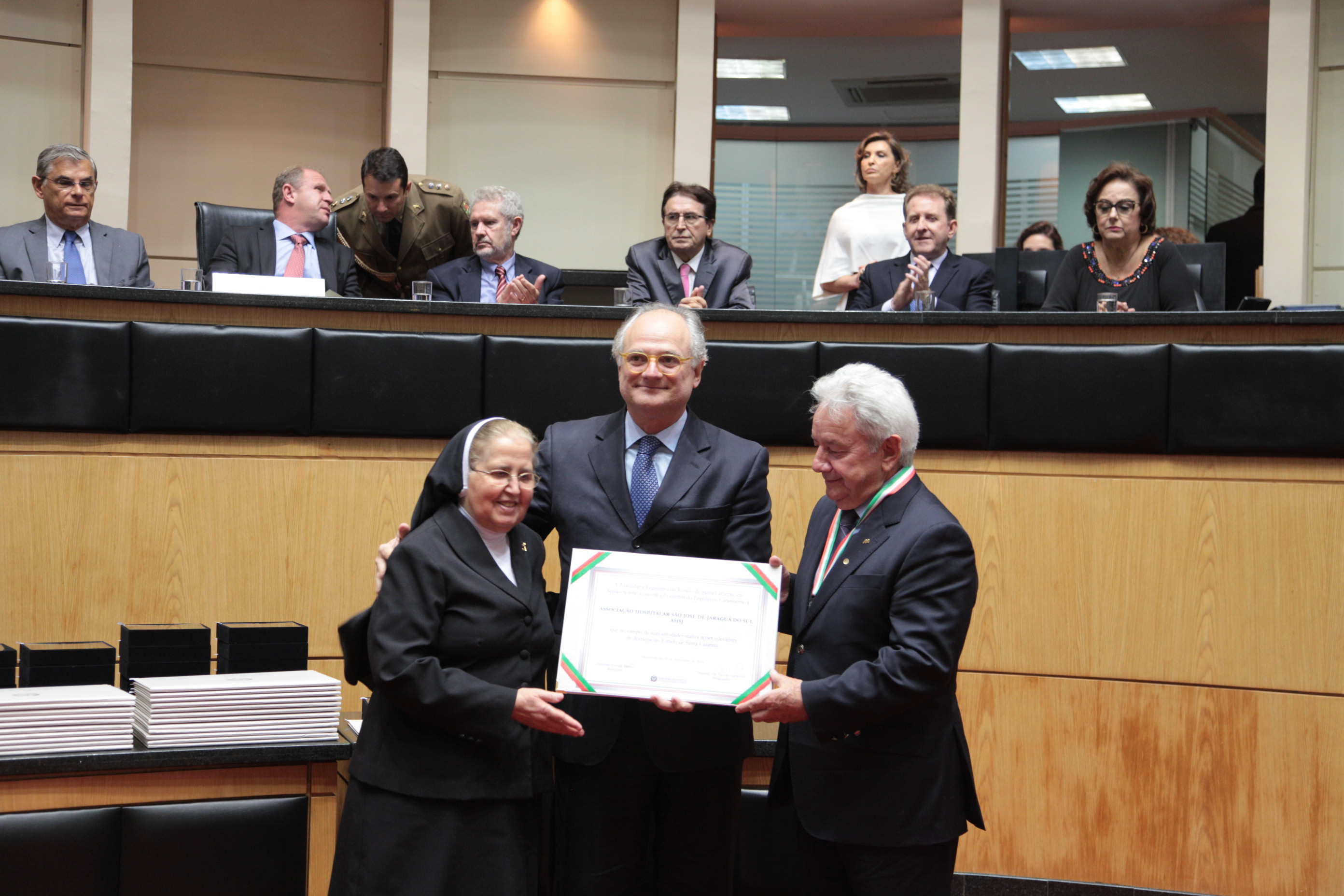 Homenageados - Comenda do Legislativo Catarinense.