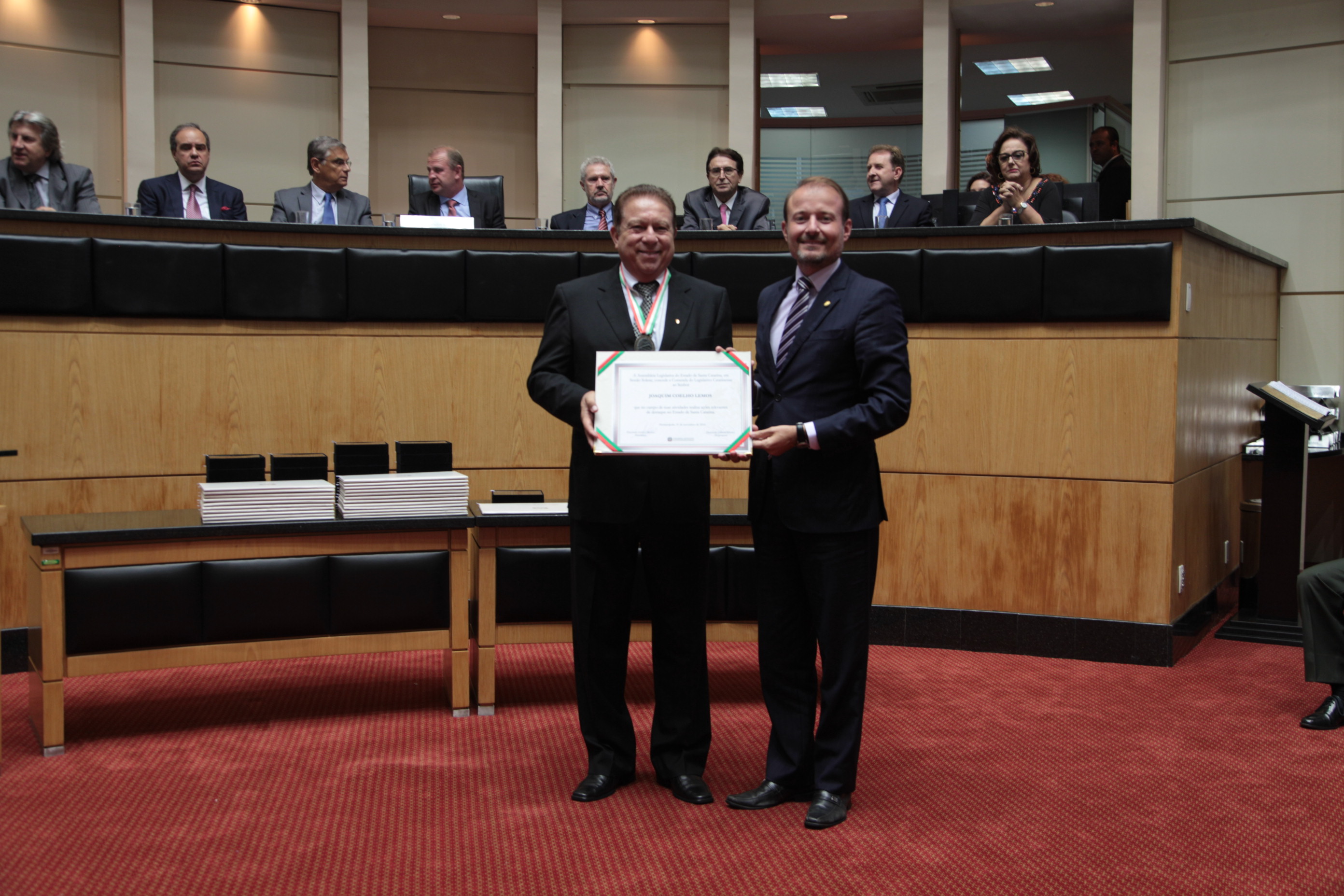 Homenageados - Comenda do Legislativo Catarinense.