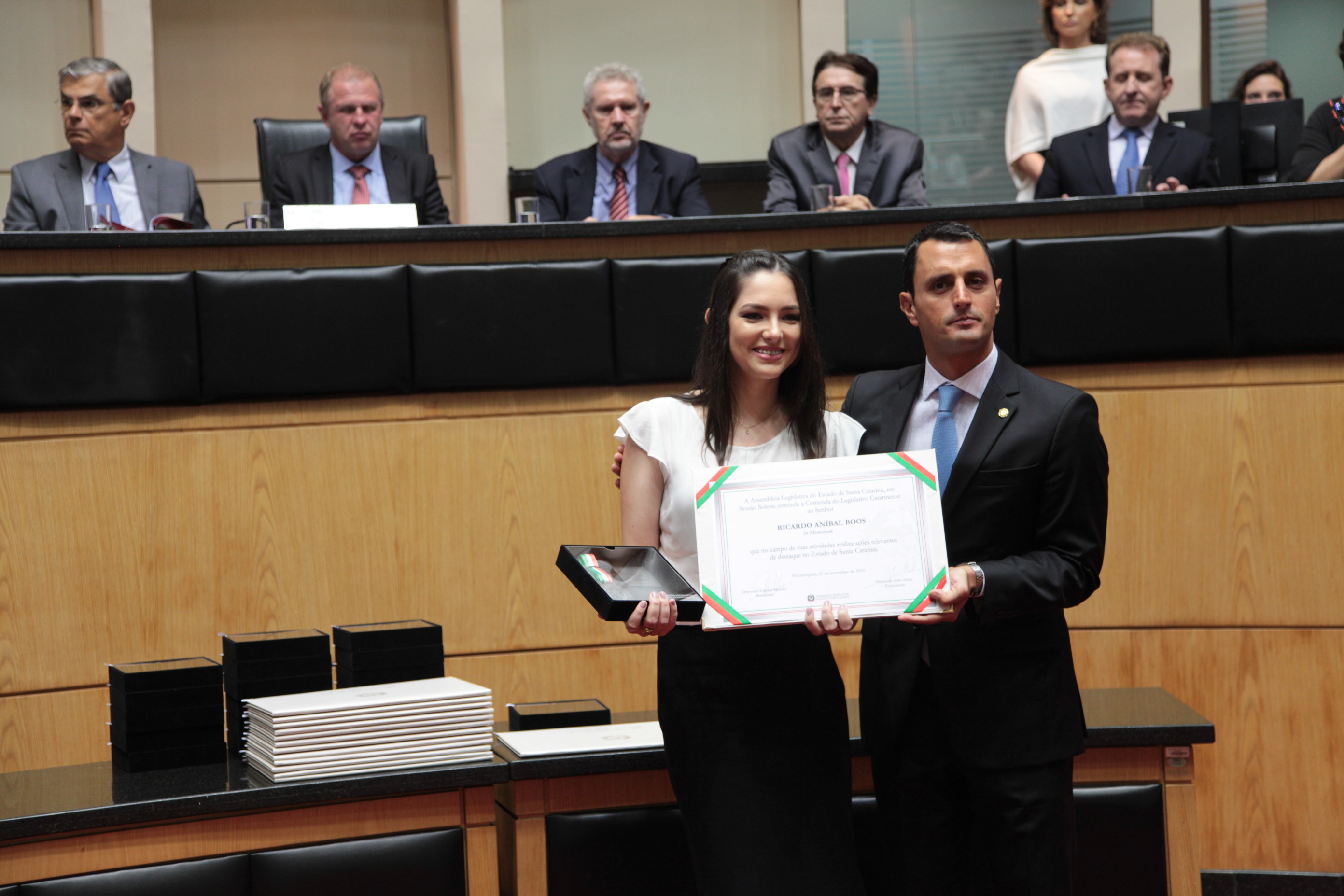 Homenageados - Comenda do Legislativo Catarinense.