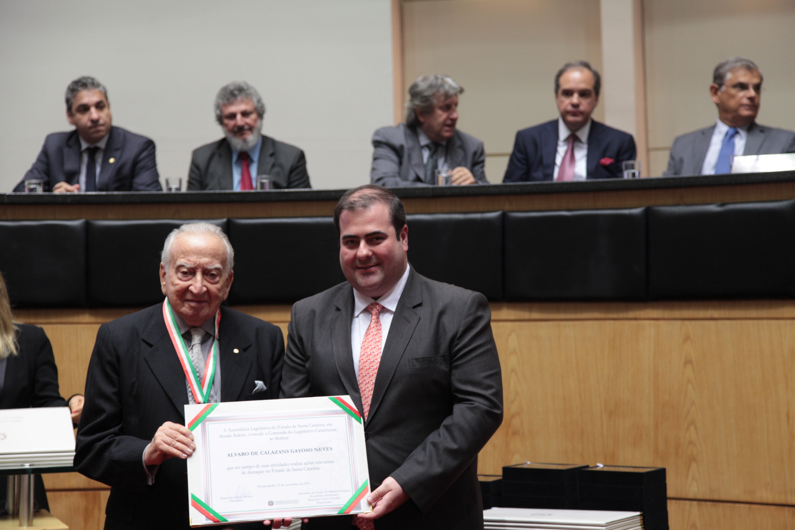 Homenageados - Comenda do Legislativo Catarinense.