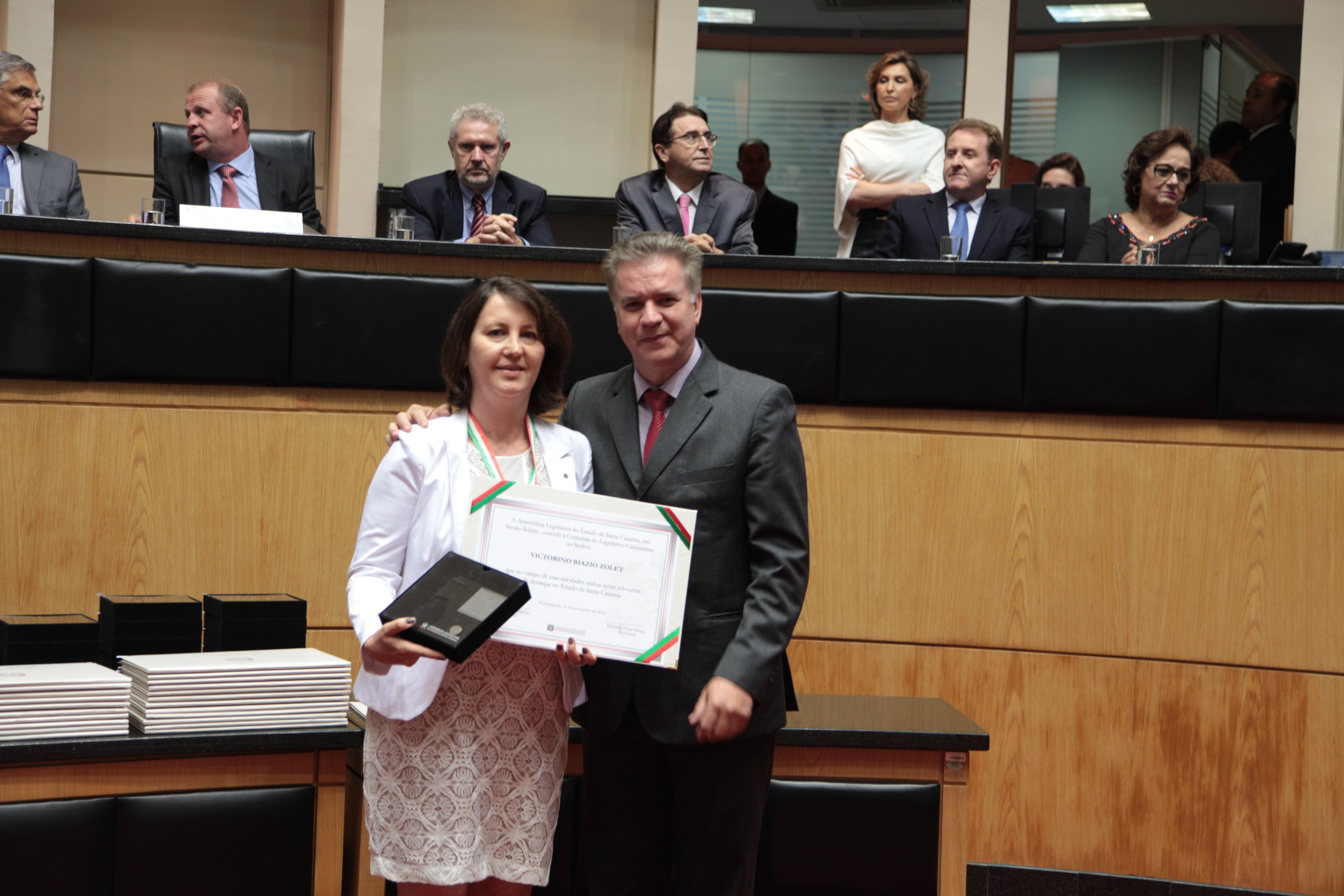 Homenageados - Comenda do Legislativo Catarinense.