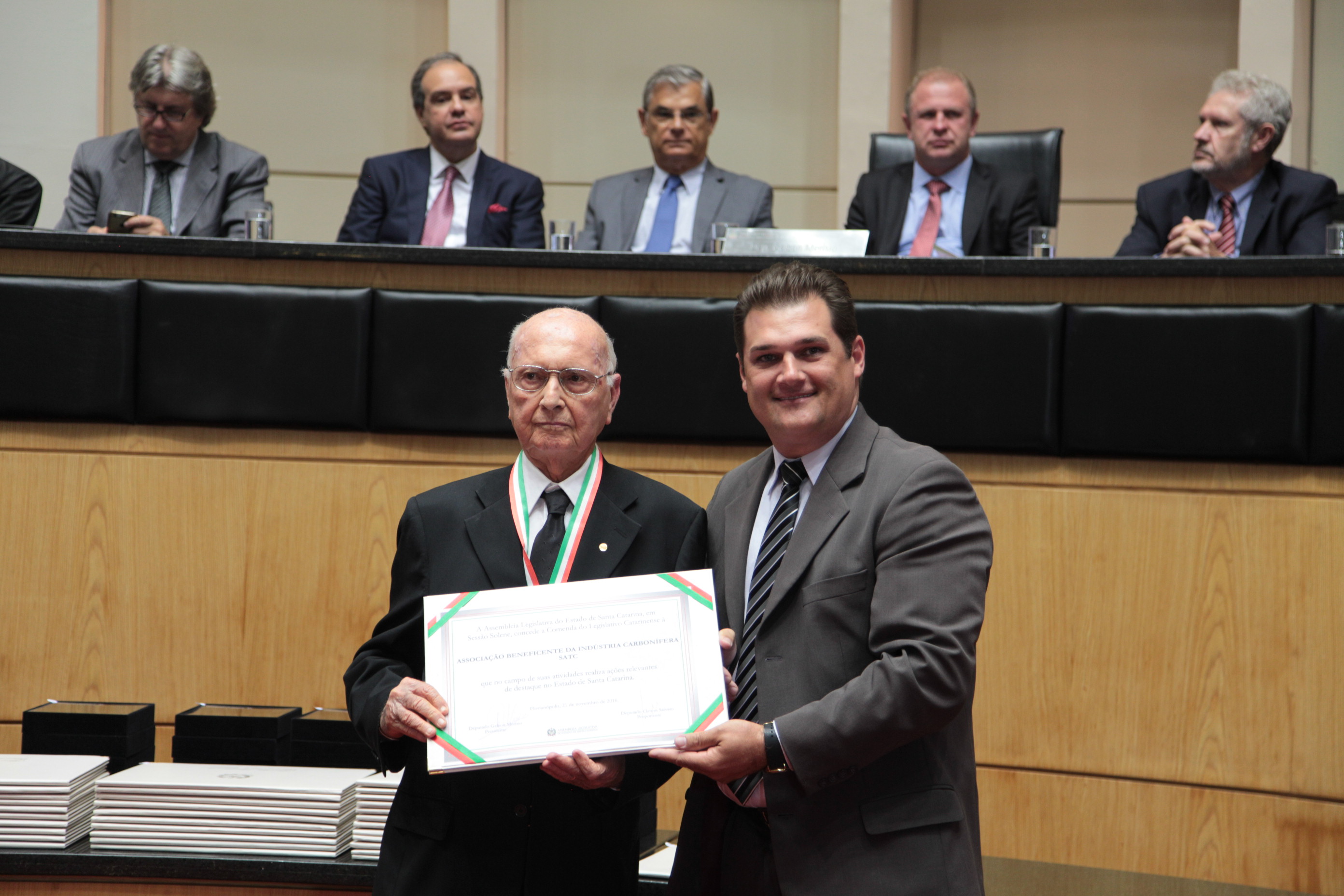 Homenageados - Comenda do Legislativo Catarinense.