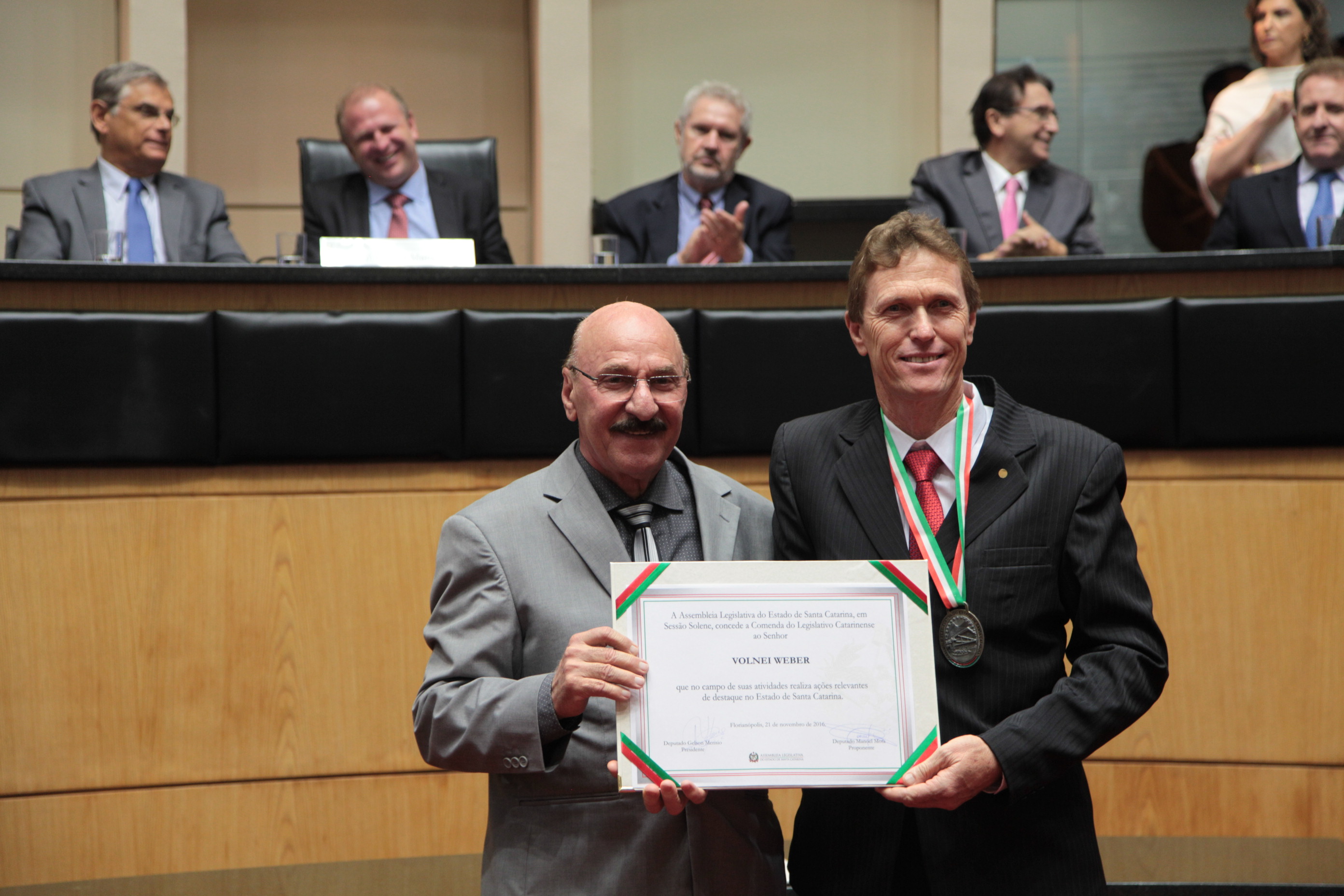 Homenageados - Comenda do Legislativo Catarinense.