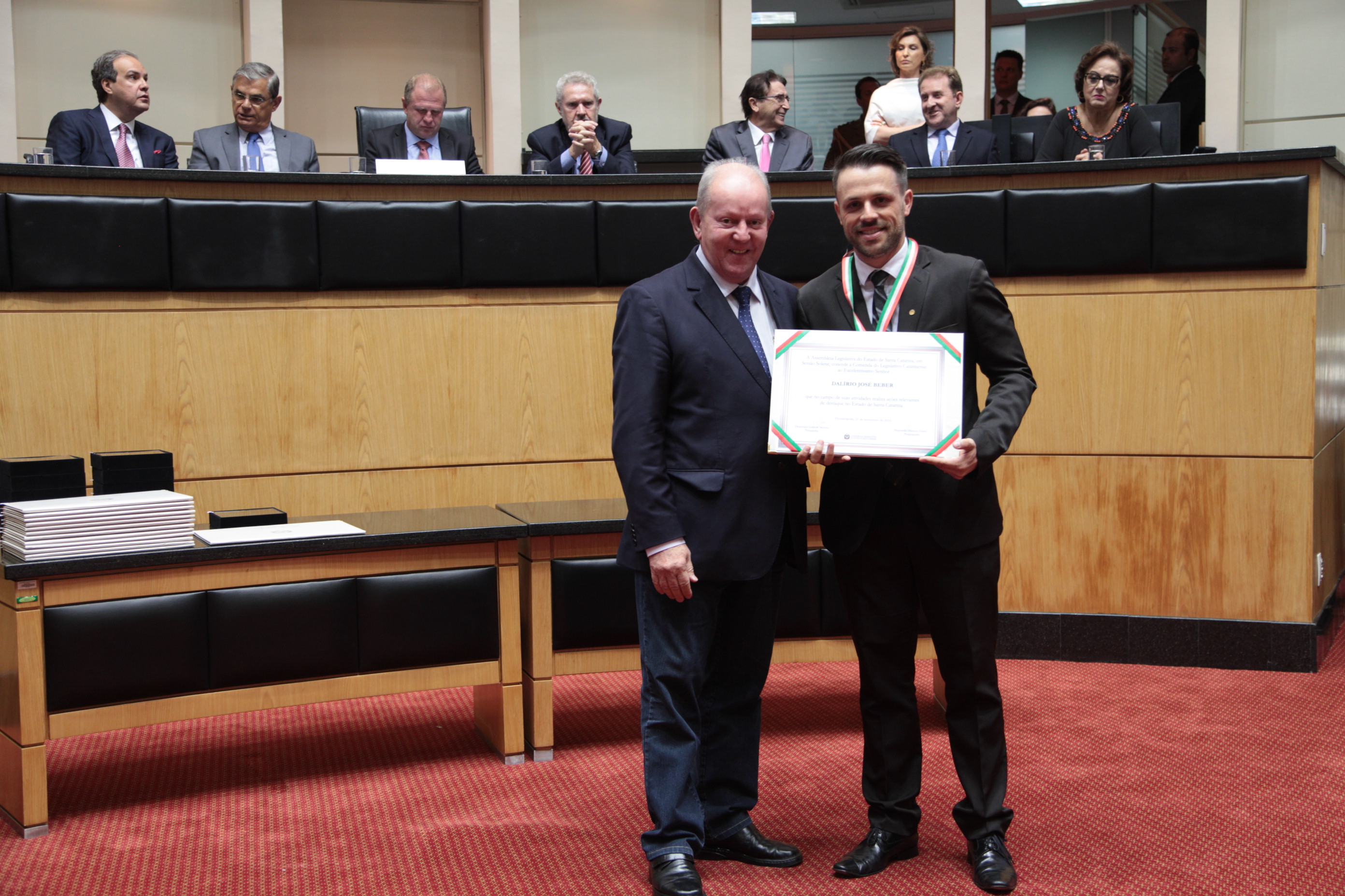 Homenageados - Comenda do Legislativo Catarinense.
