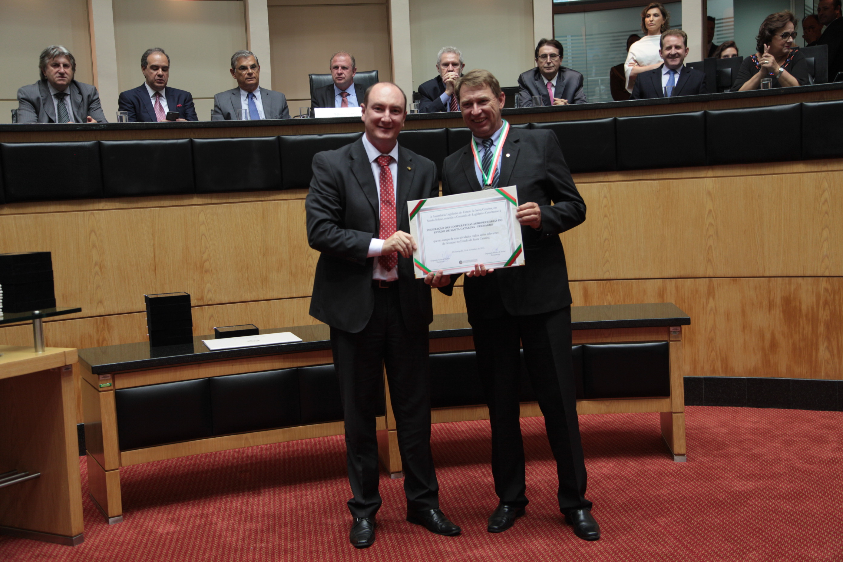 Homenageados - Comenda do Legislativo Catarinense.
