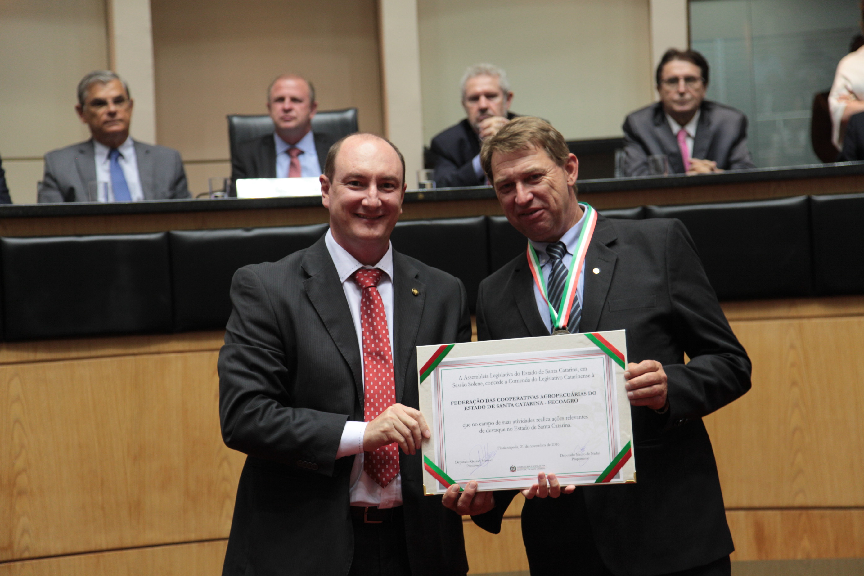 Homenageados - Comenda do Legislativo Catarinense.