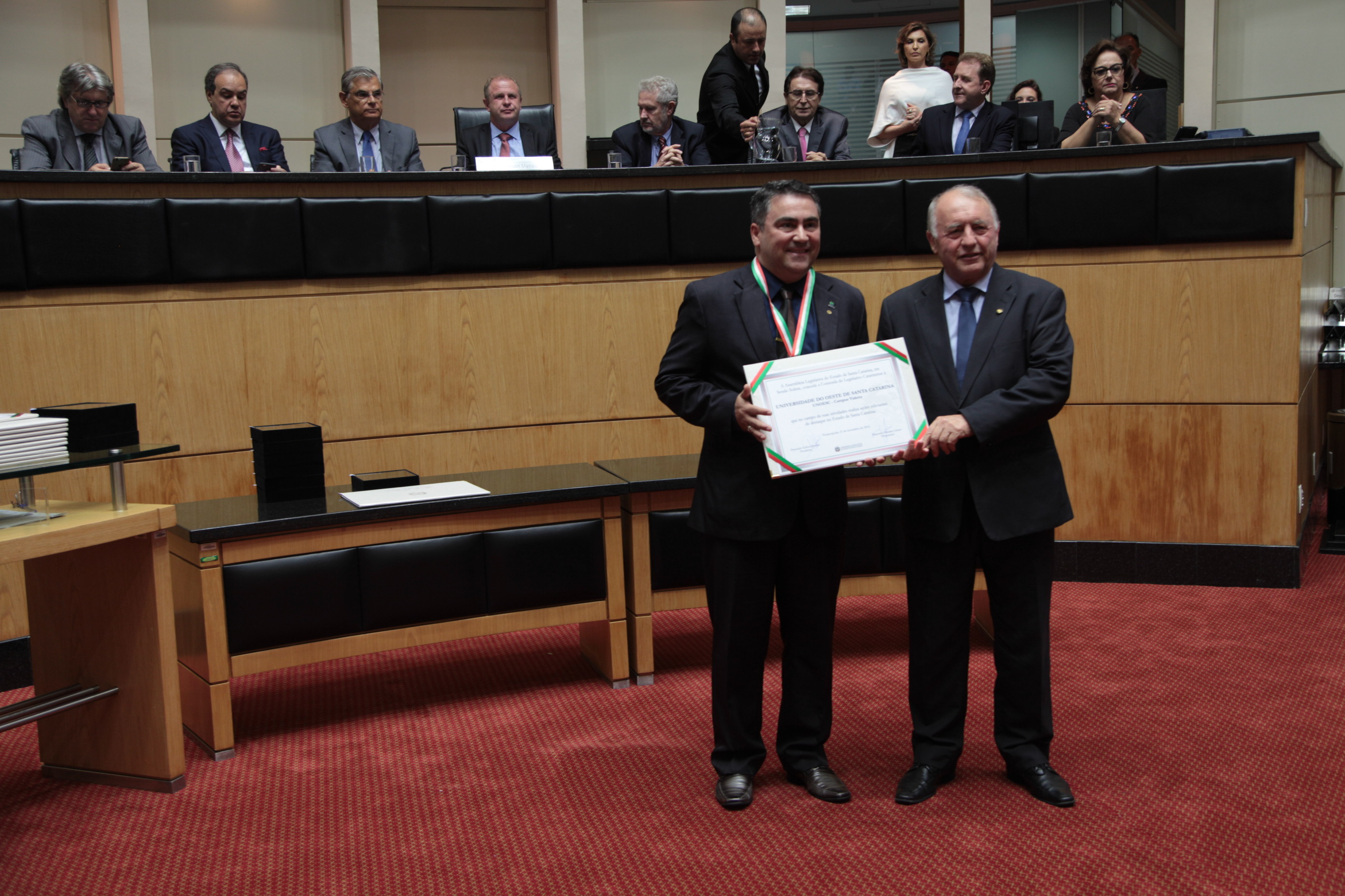 Homenageados - Comenda do Legislativo Catarinense.
