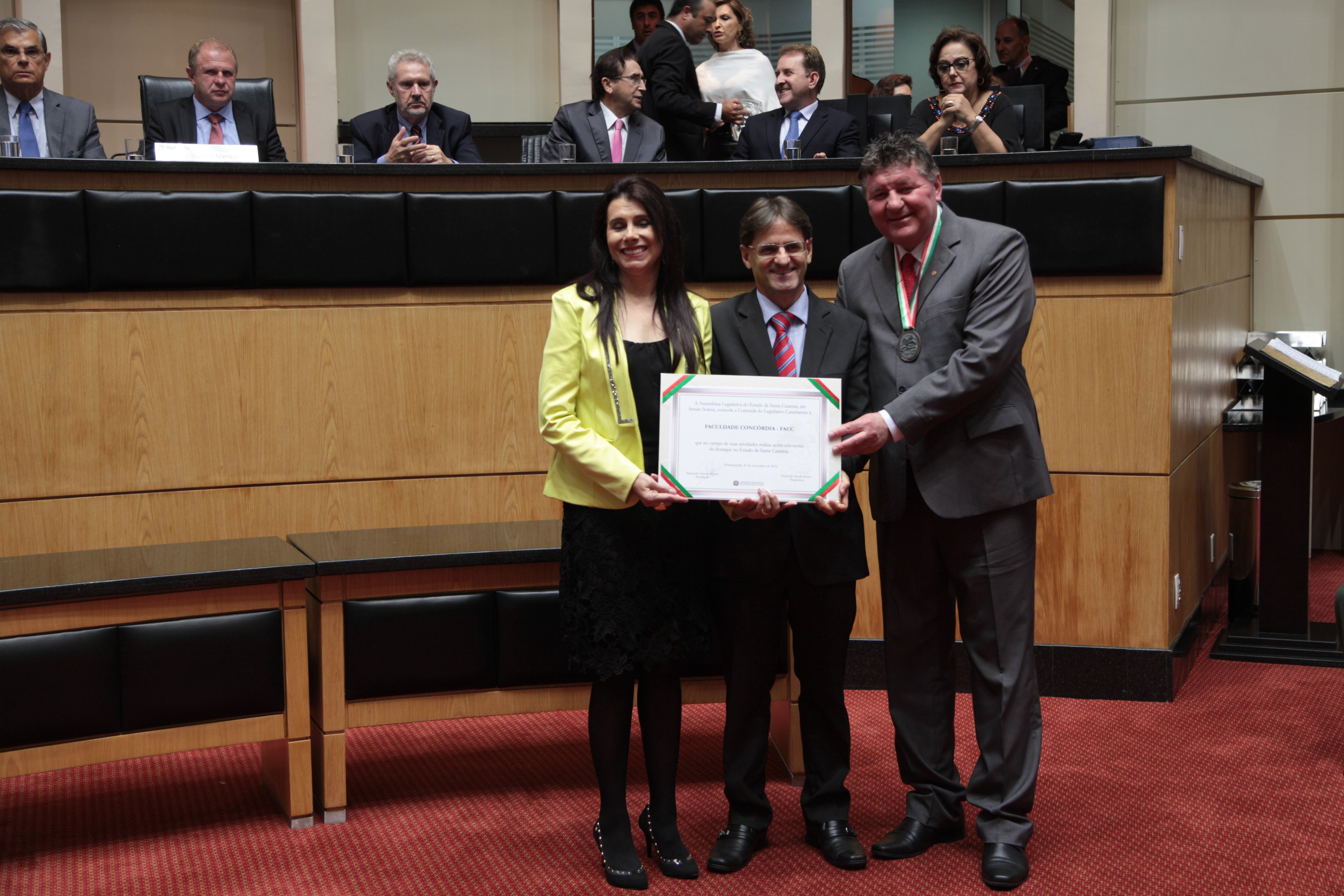 Homenageados - Comenda do Legislativo Catarinense.