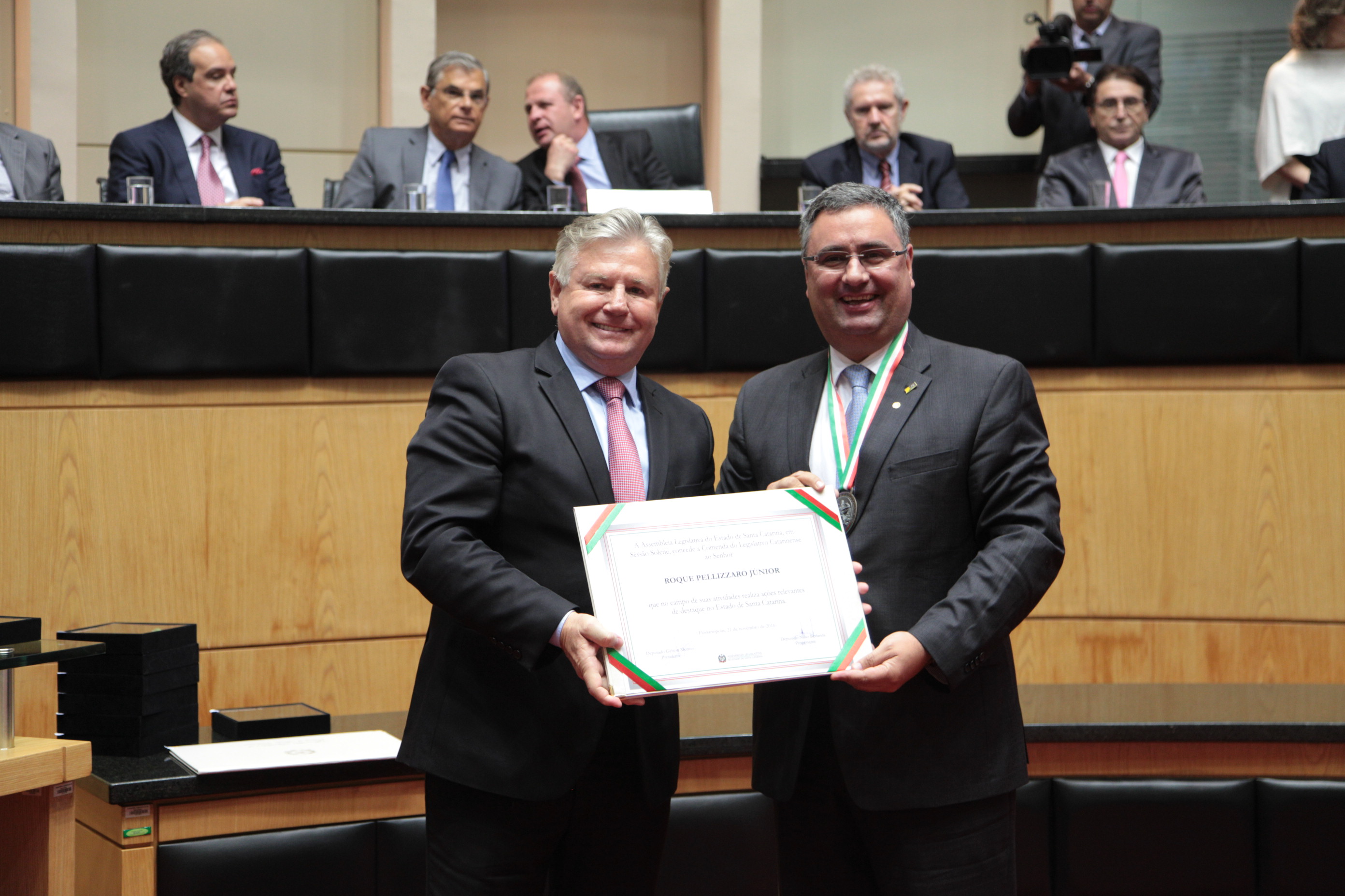 Homenageados - Comenda do Legislativo Catarinense.