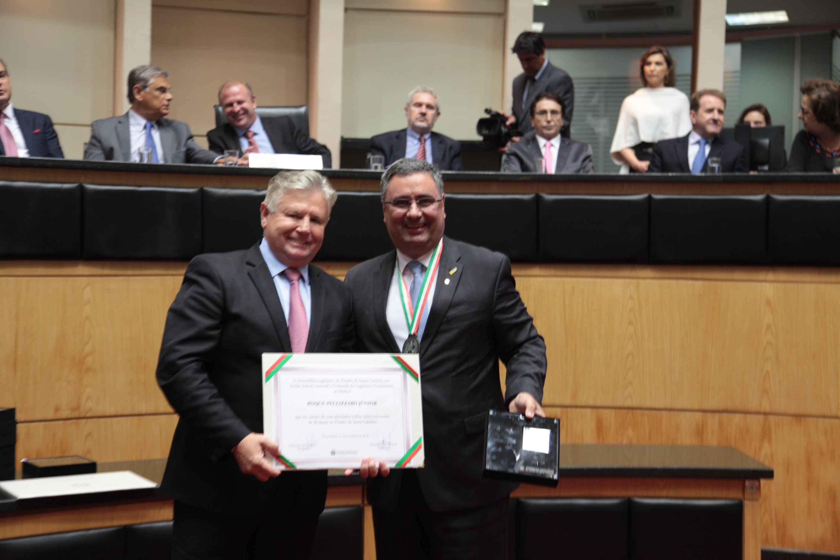 Homenageados - Comenda do Legislativo Catarinense.