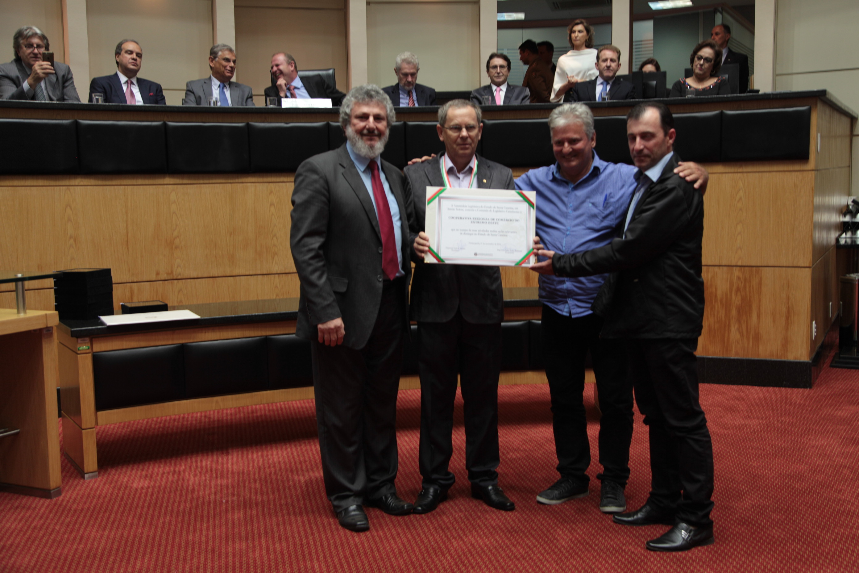 Homenageados - Comenda do Legislativo Catarinense.