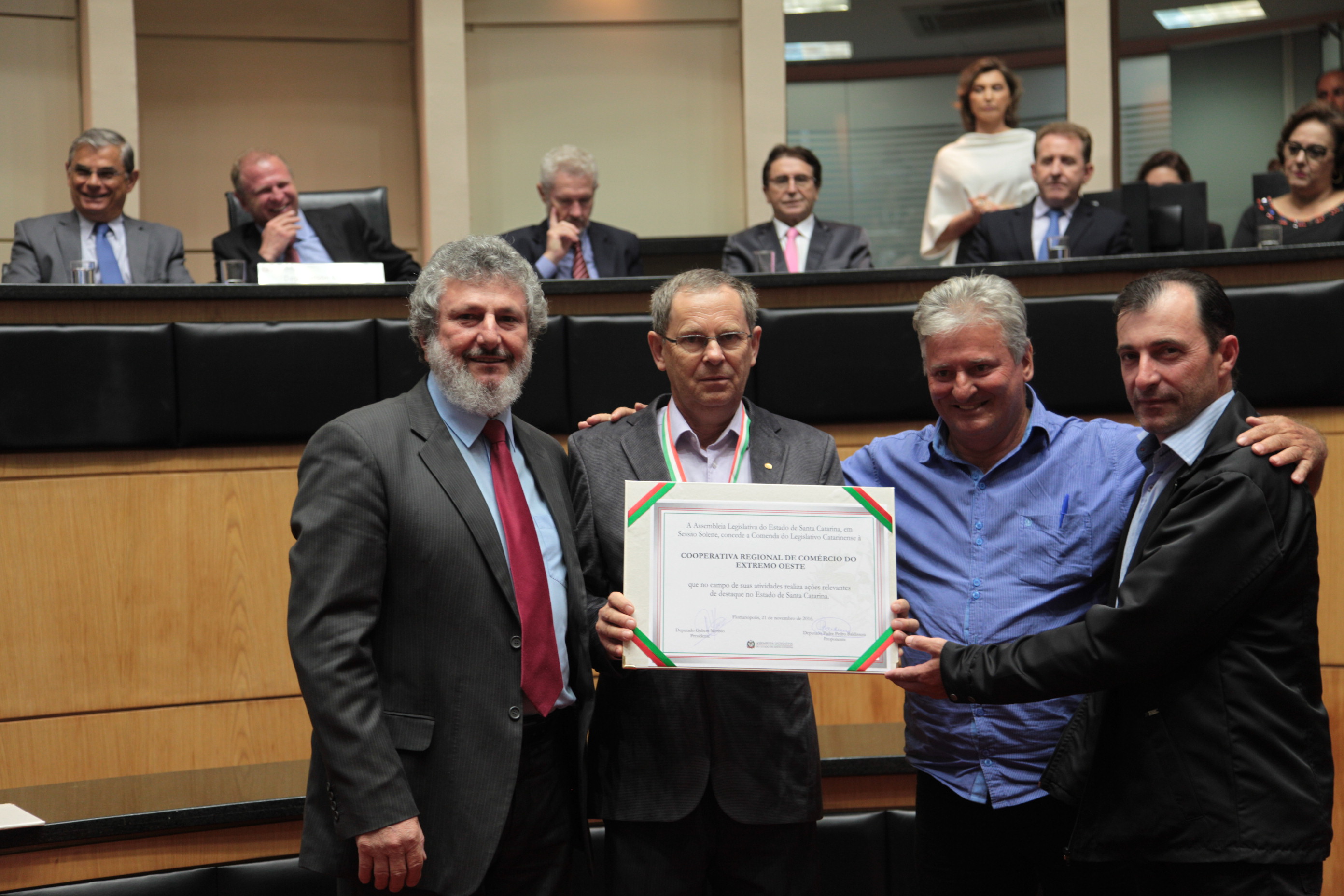 Homenageados - Comenda do Legislativo Catarinense.