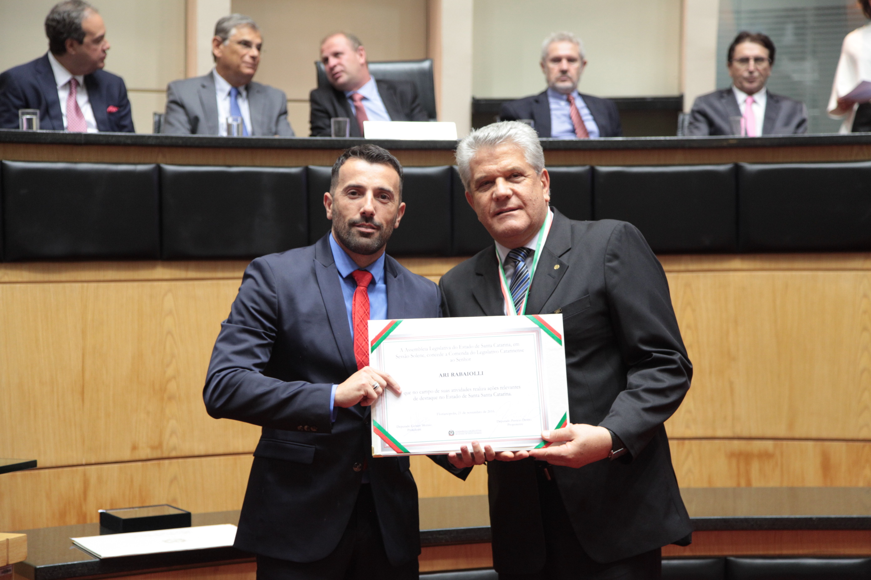 Homenageados - Comenda do Legislativo Catarinense.