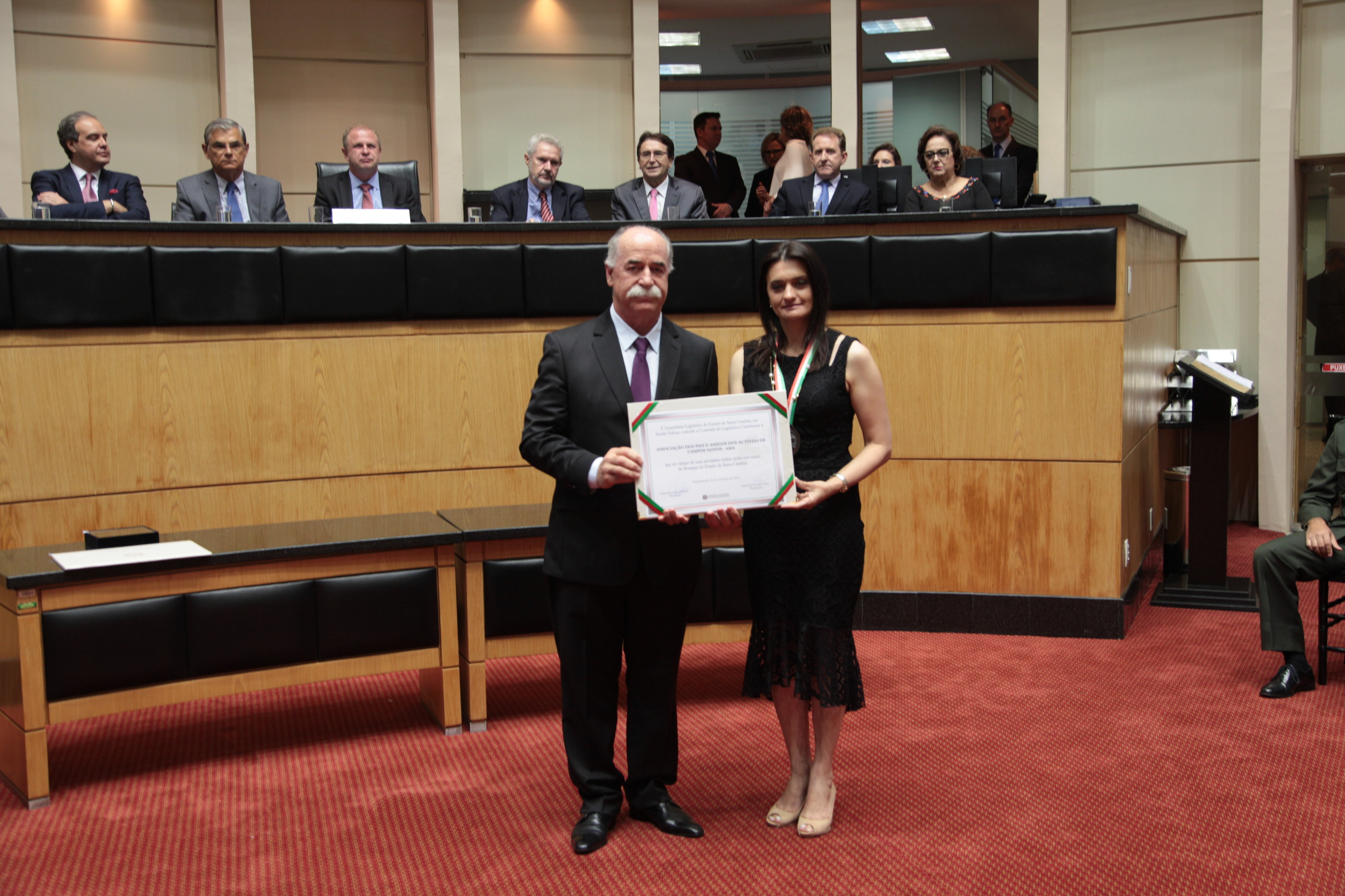 Homenageados - Comenda do Legislativo Catarinense.
