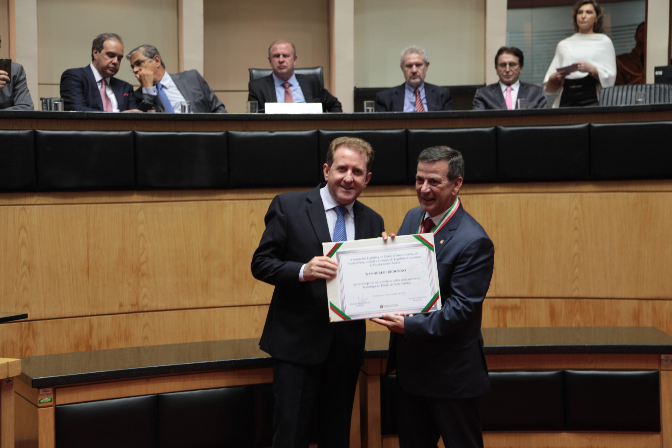 Homenageados - Comenda do Legislativo Catarinense.