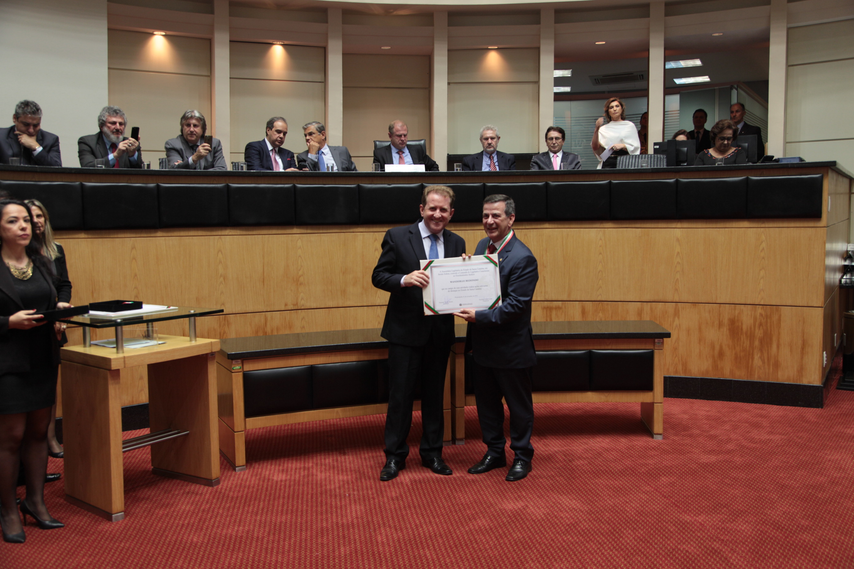 Homenageados - Comenda do Legislativo Catarinense.