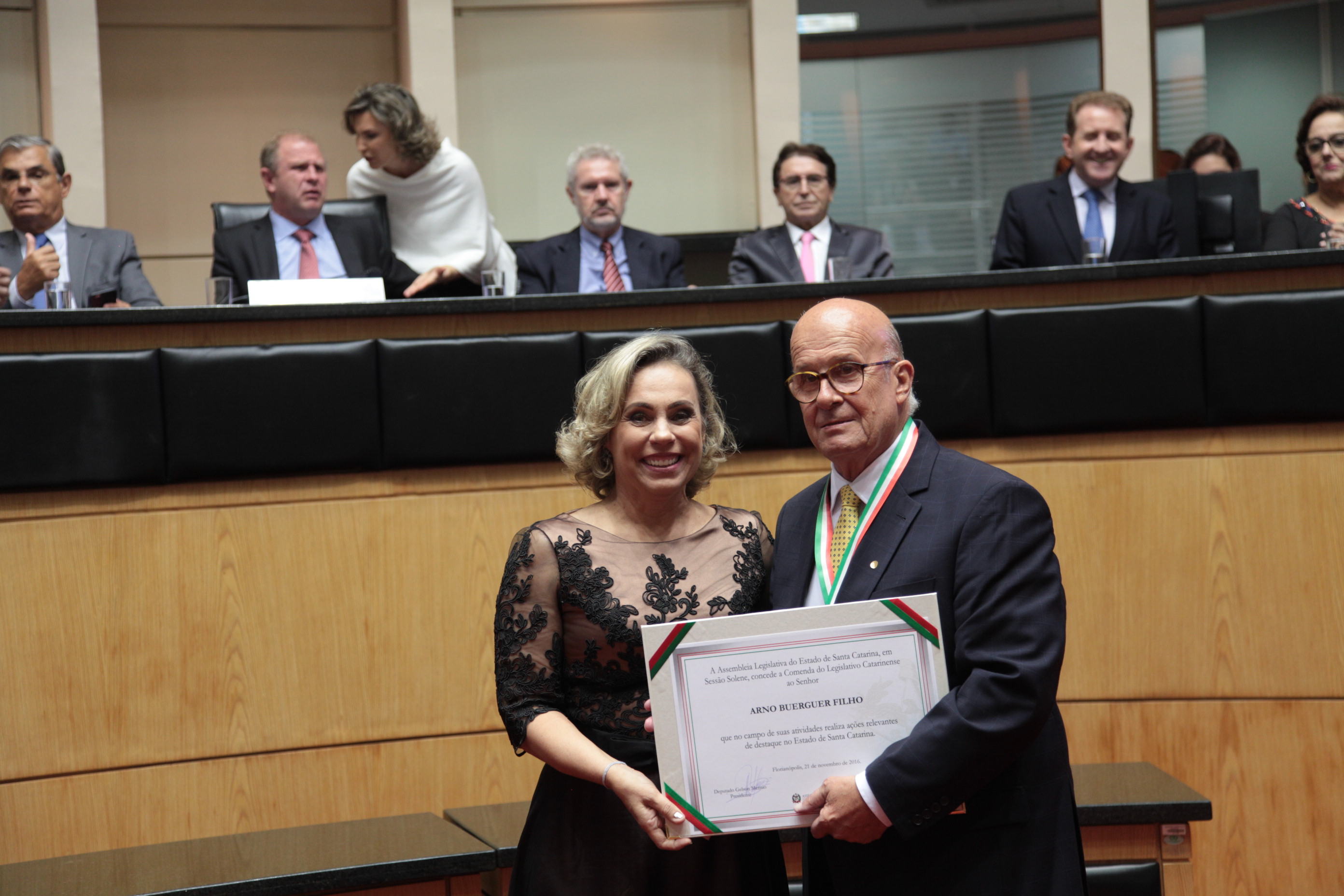 Homenageados - Comenda do Legislativo Catarinense.