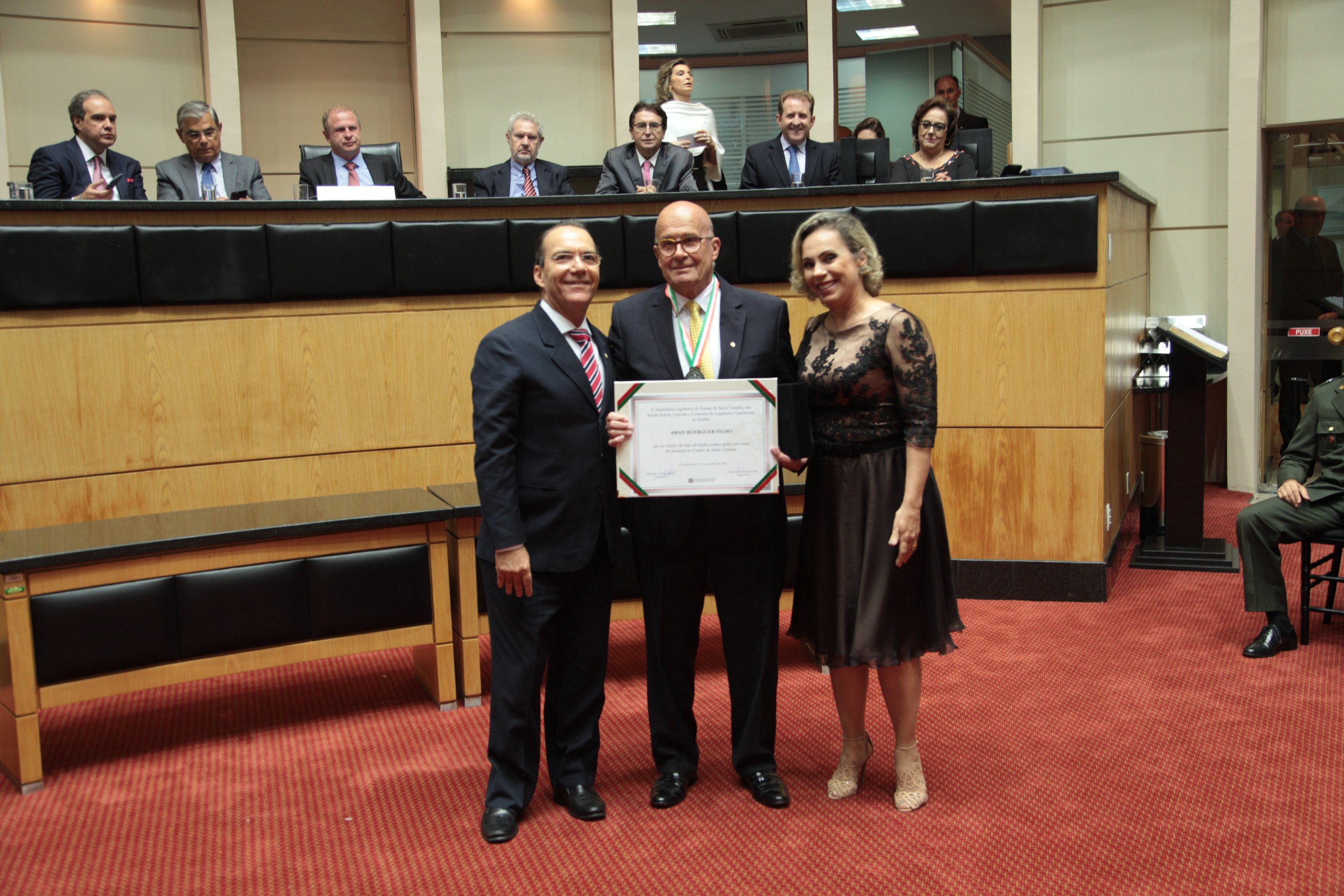 Homenageados - Comenda do Legislativo Catarinense.