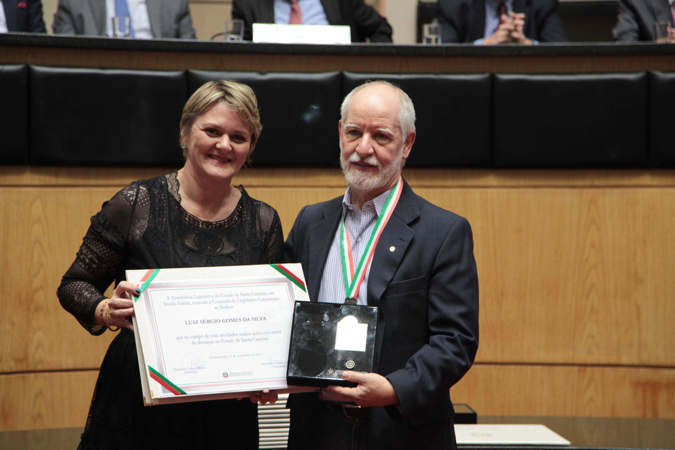 Homenageados - Comenda do Legislativo Catarinense.