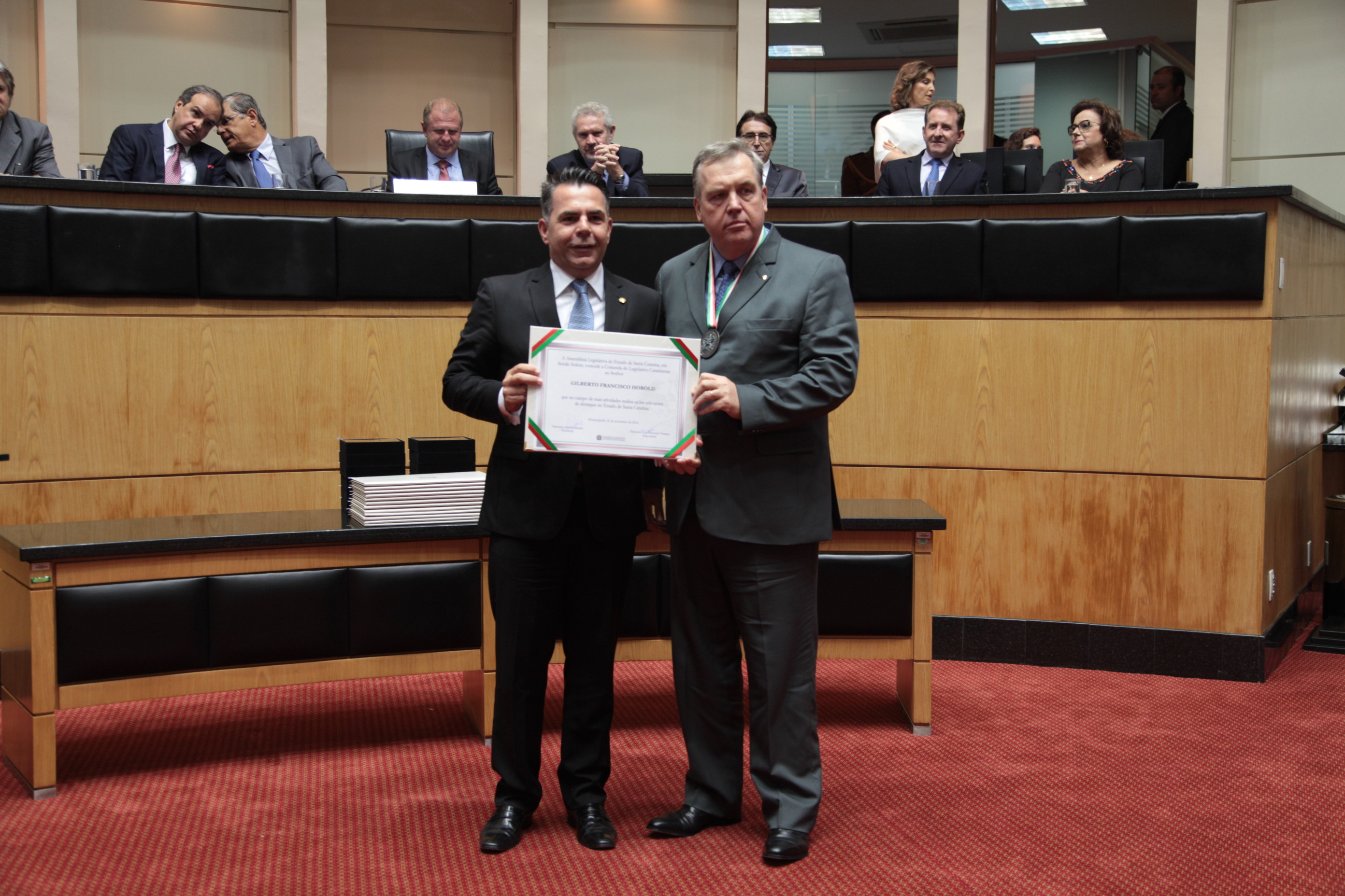 Homenageados - Comenda do Legislativo Catarinense.