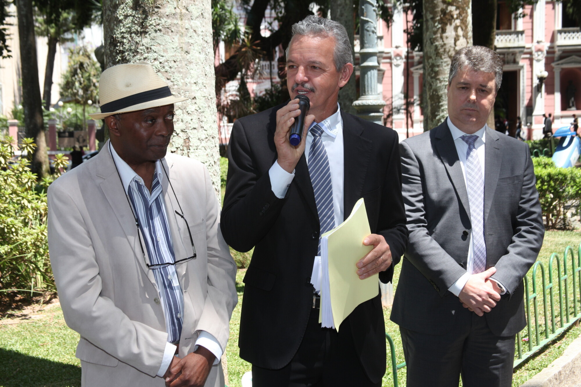 Márcio de Souza, deputado Dirceu Dresch e Sandro Neis, procurador-geral de Justiça