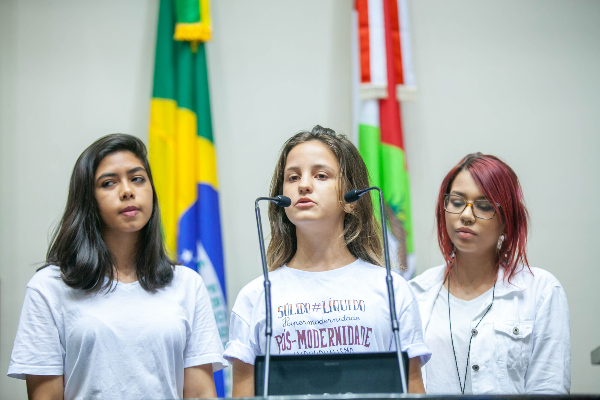 Estudantes da da Escola Estadual Simão José Hess, de Florianópolis