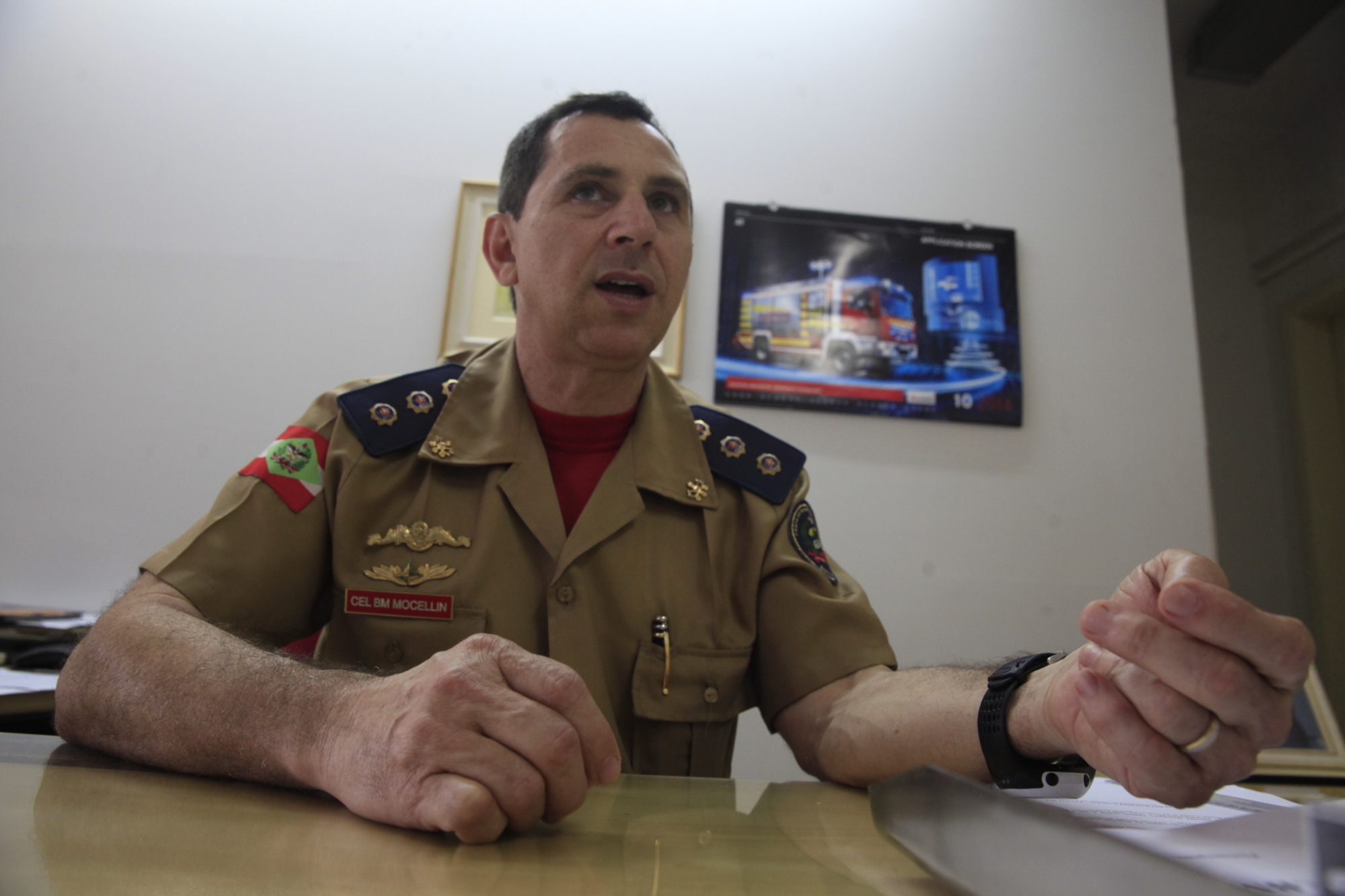 Coronel Onir Mocellin, comandante do Corpo de Bombeiros. Foto: Arquivo/Carlos Kilian/Agência AL