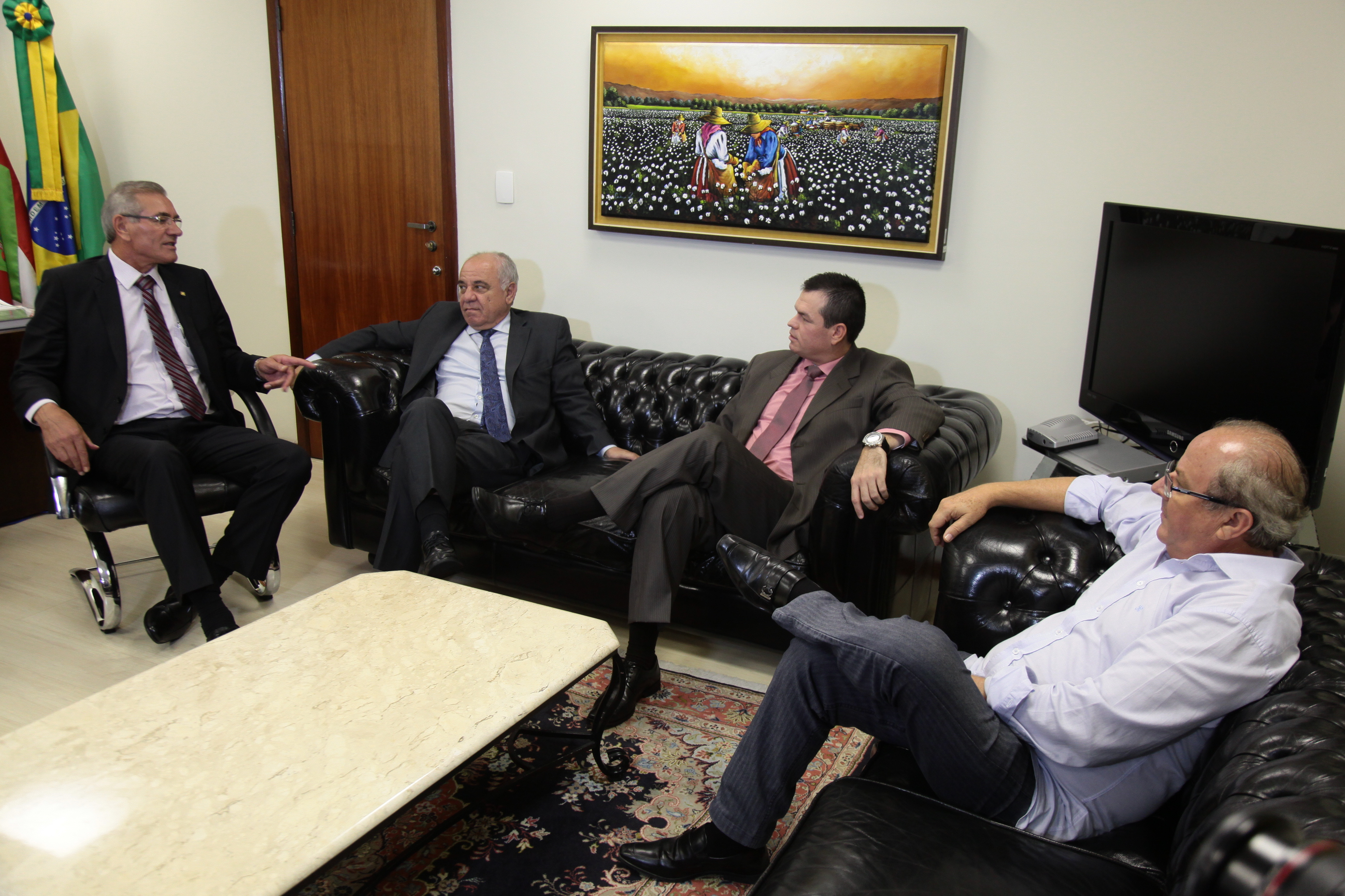 Presidente da Alesc recebe Luiz Eduardo Cherem, Presidente do Tribunal de Contas