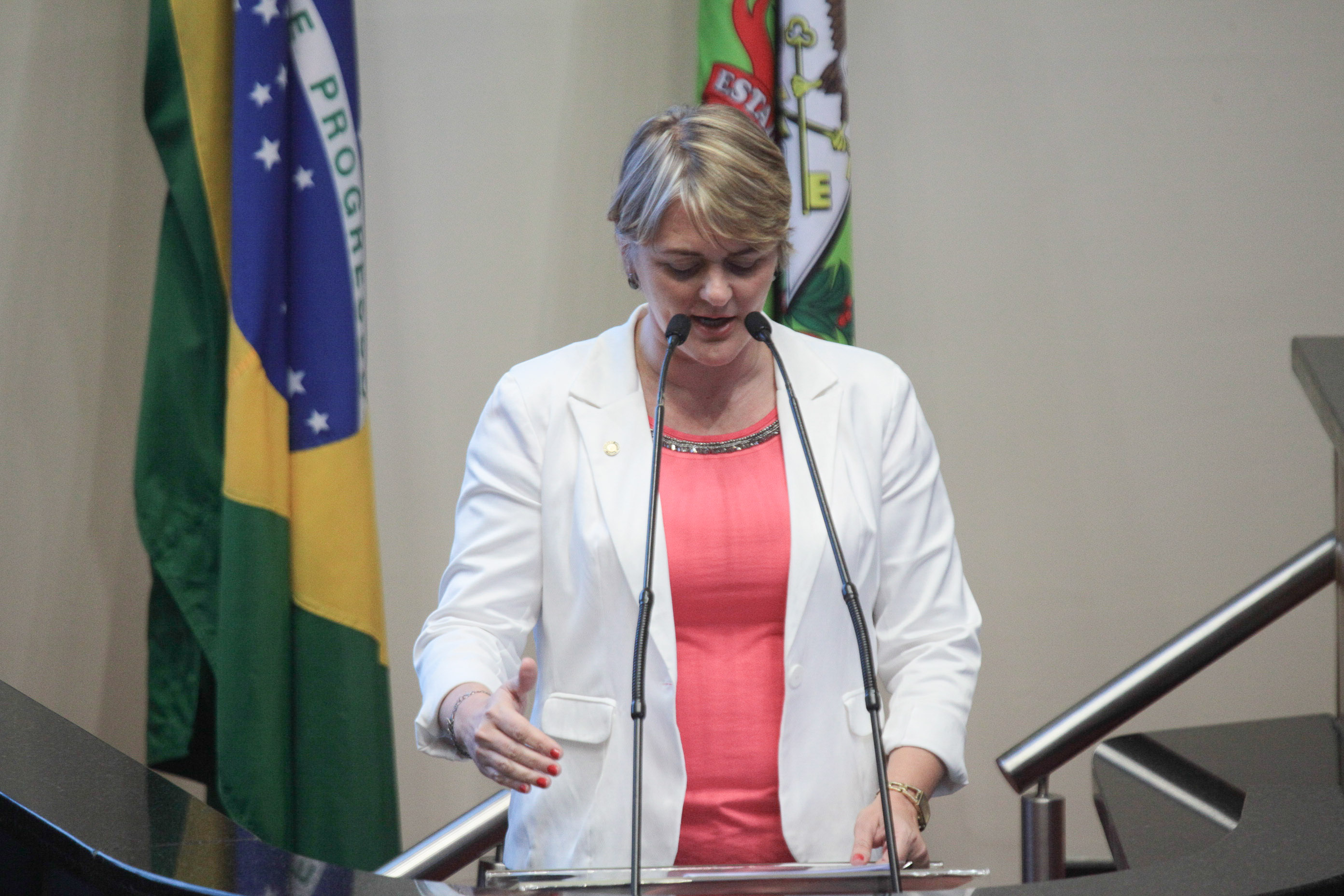 Sessão ordinária. Deputada Luciane Carminatti (PT).Foto: Solon Soares/Agência AL.