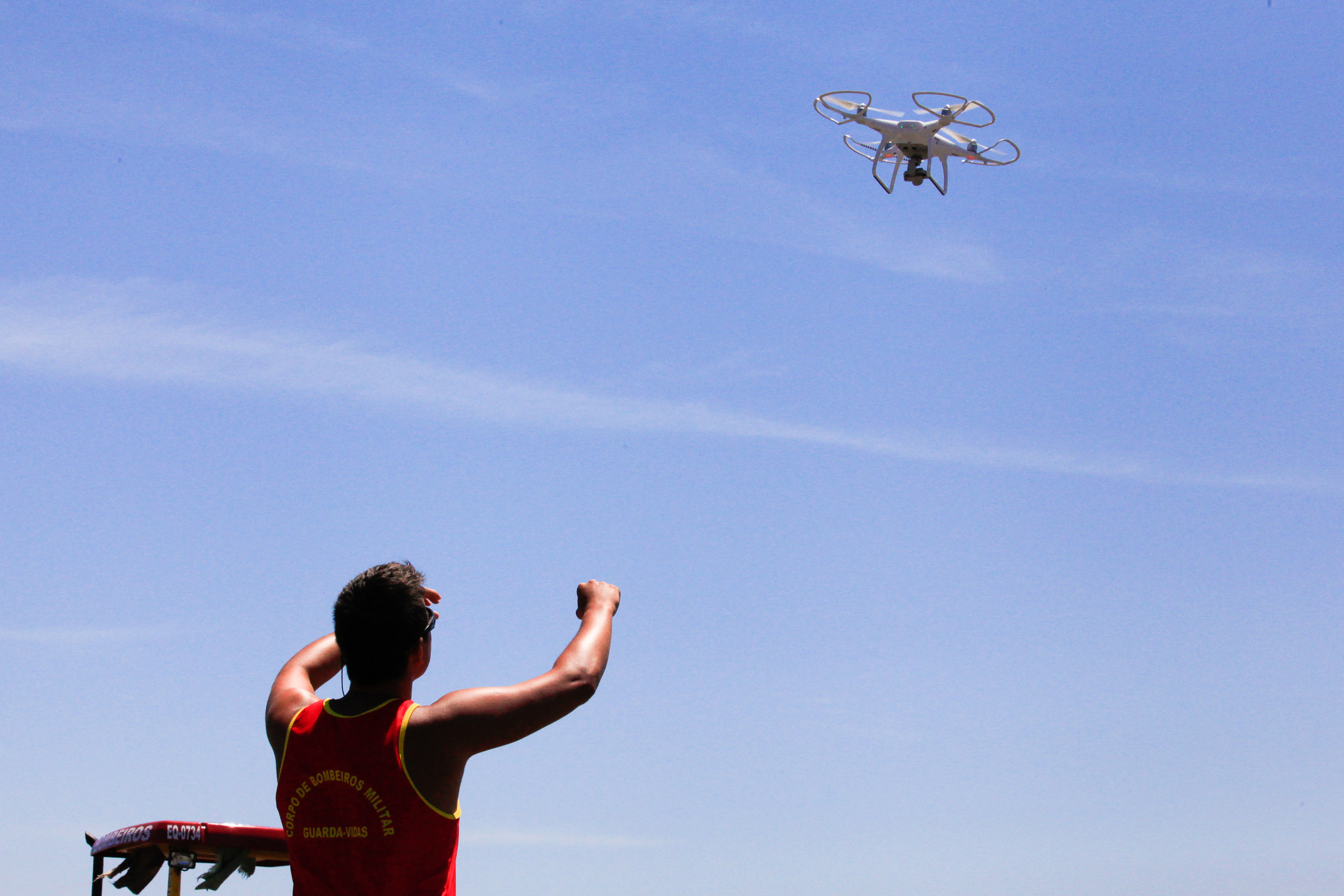 Drone nas operações do corpo de  bombeiros.