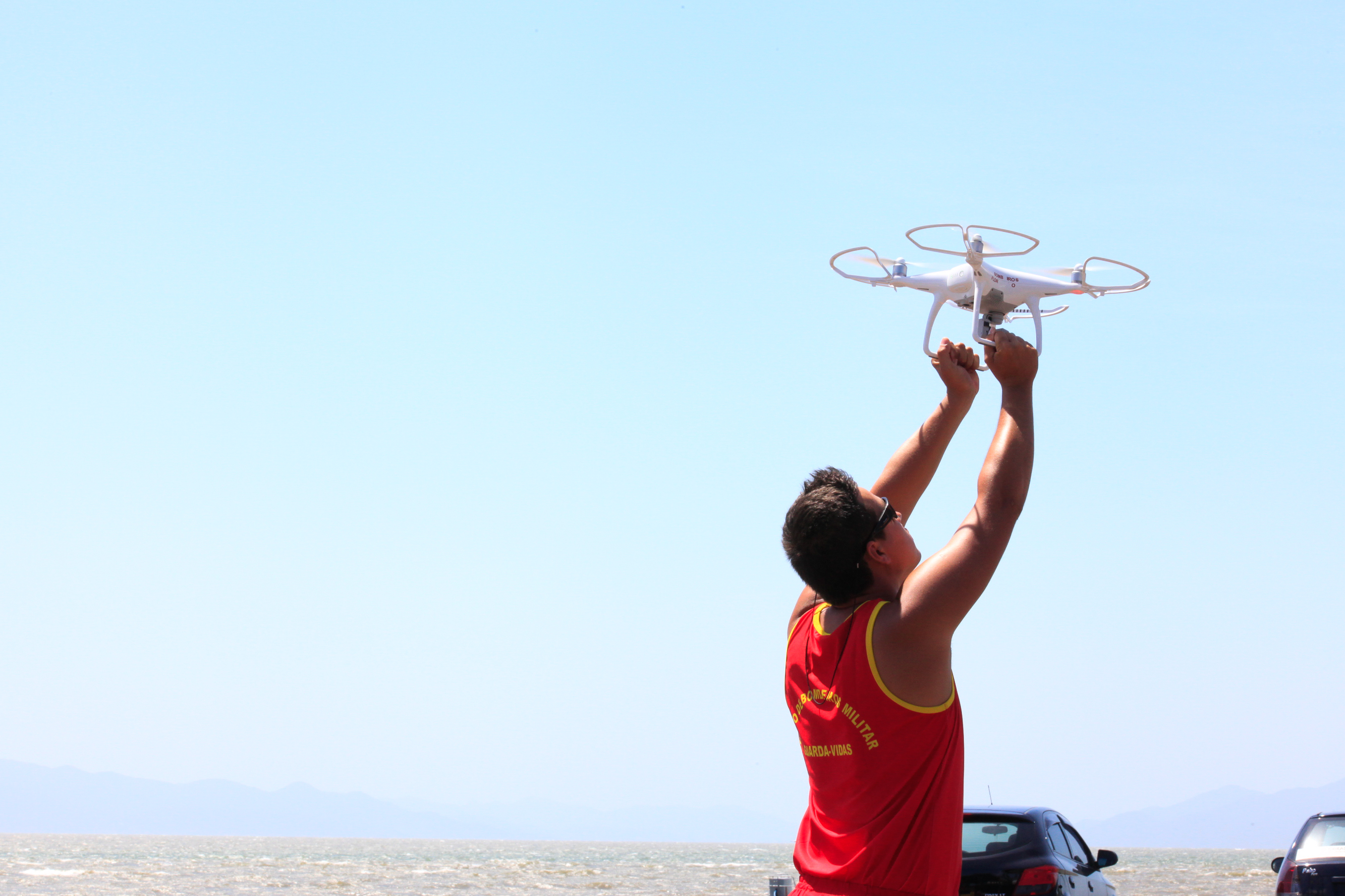 Drone nas operações do corpo de  bombeiros.