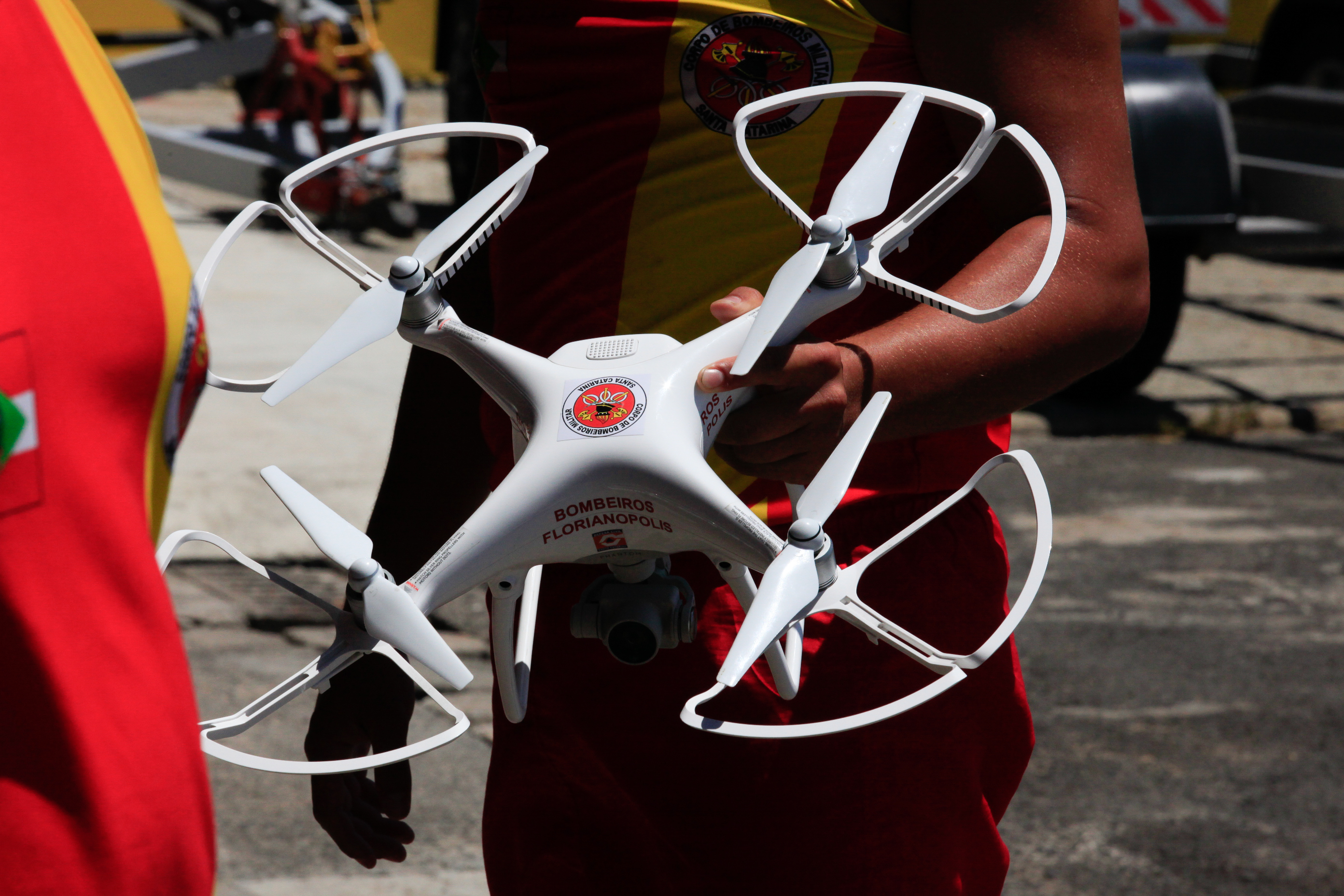 Drone nas operações do corpo de  bombeiros.