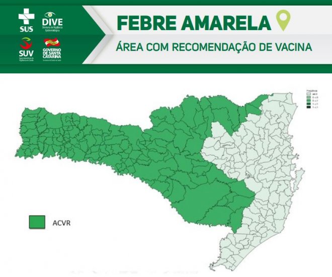 Mapa de recomendação de vacinação