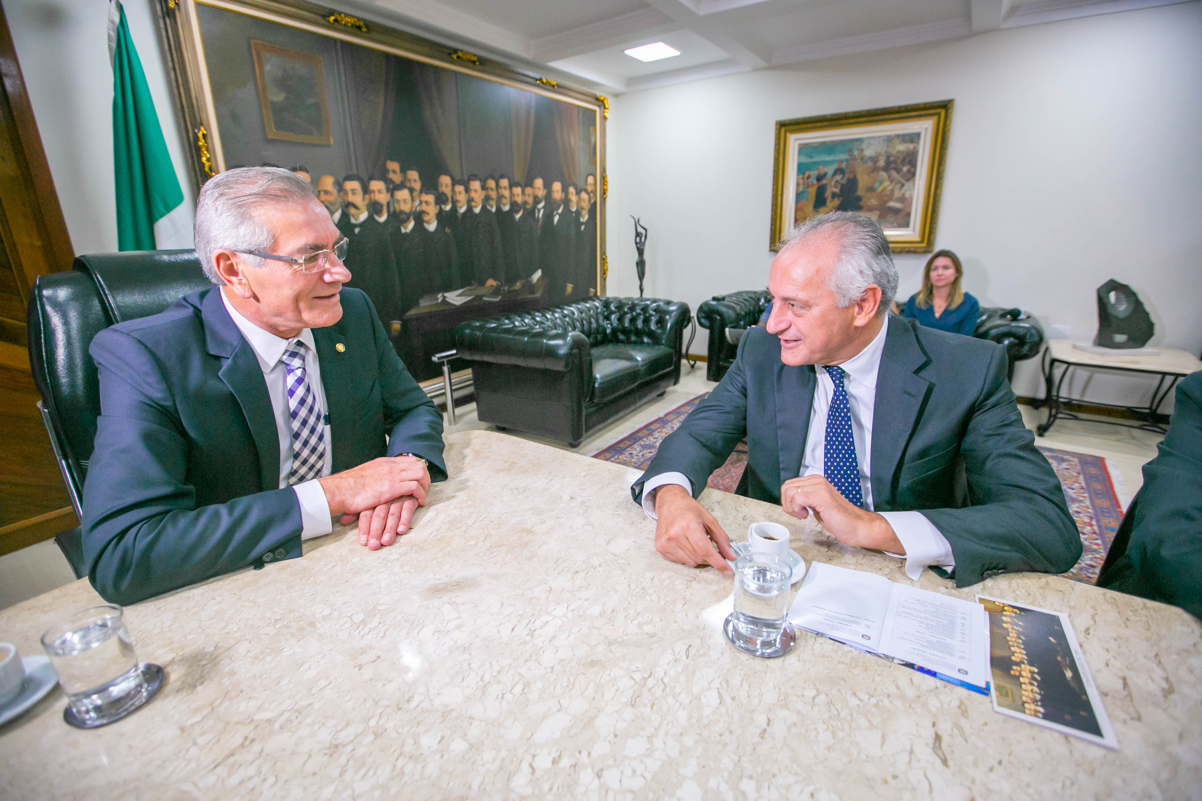 Silvio Dreveck, Presidente da Alesc e Antonio Bernardini, embaixador da Itália no Brasil - Visita do Embaixador da Itália na Presidência da ALESC