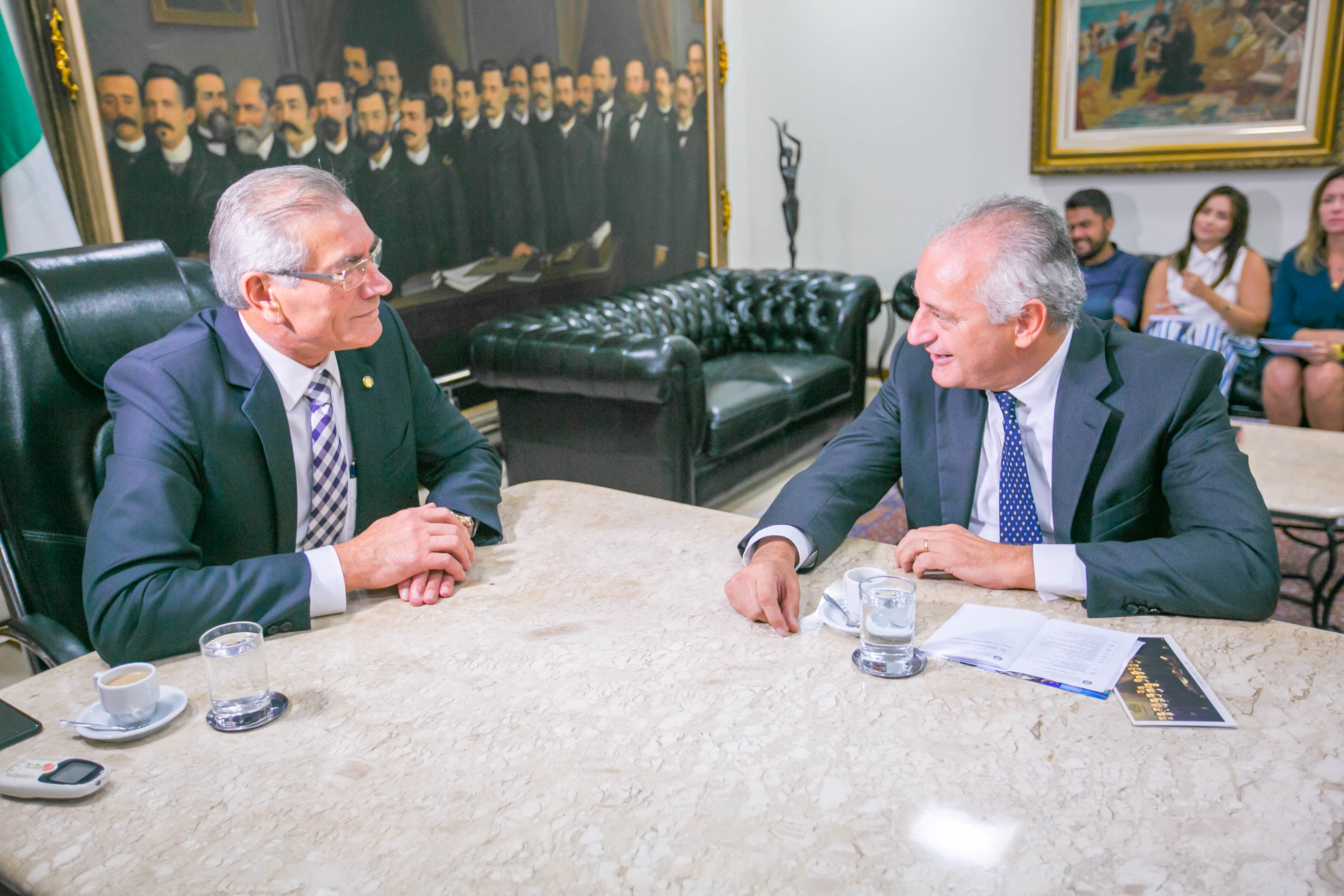 Silvio Dreveck, Presidente da Alesc e Antonio Bernardini, embaixador da Itália no Brasil - Visita do Embaixador da Itália na Presidência da ALESC