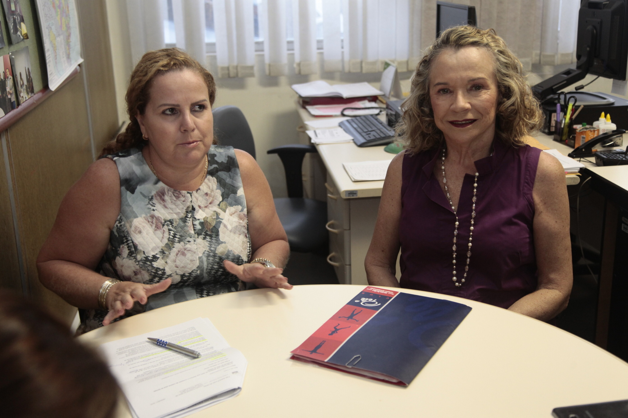 Ediléia (à esquerda), vice-presidente, e Marília, presidente do Conselho Estadual do Idoso